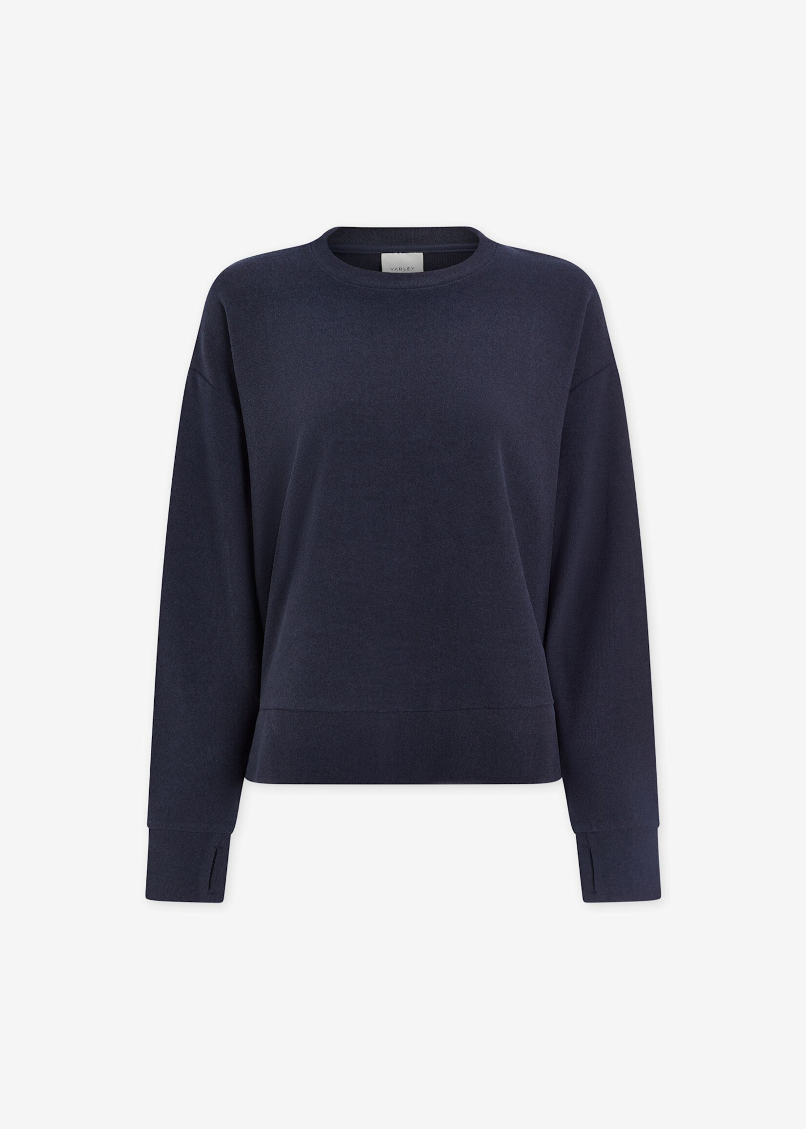 Varley Horton Side Zip Midlayer Navy Marl