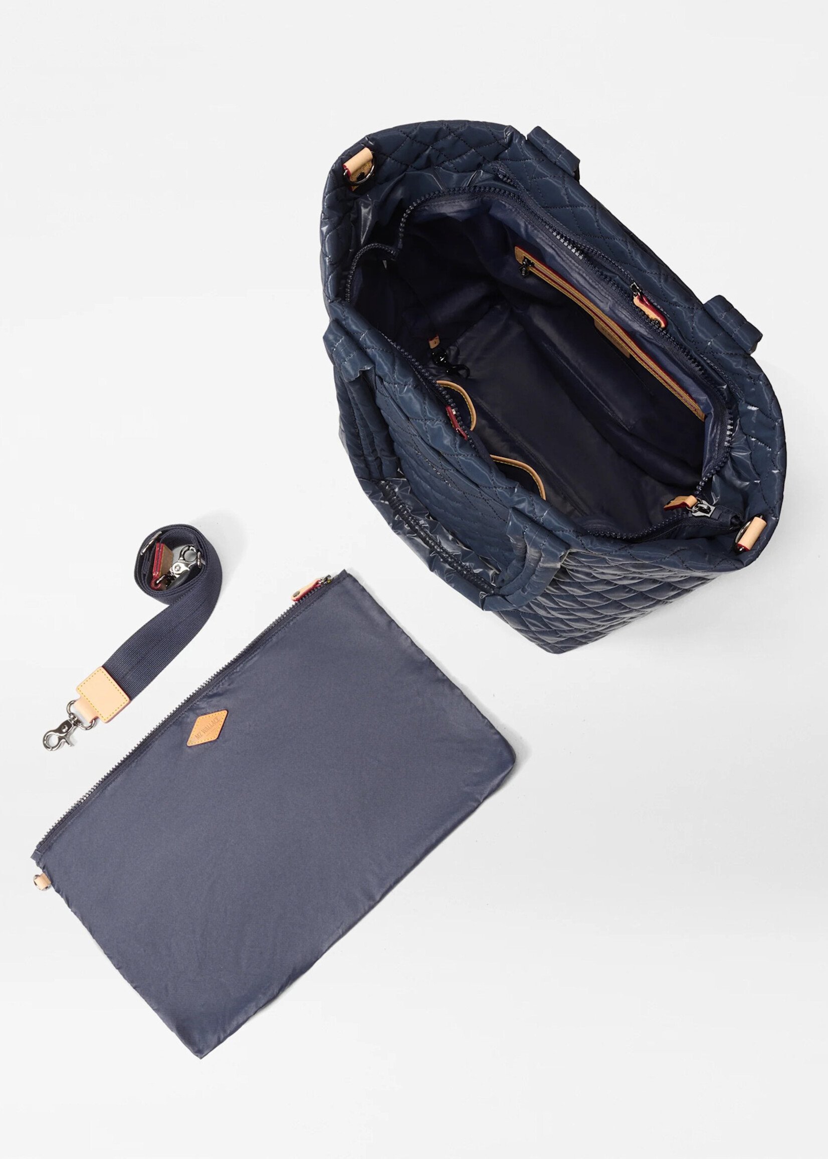 MZ Wallace Medium Metro Tote Deluxe Ink Liquid