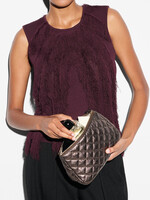 MZ Wallace Medium Luna Cosmetic Espresso Metallic Leather