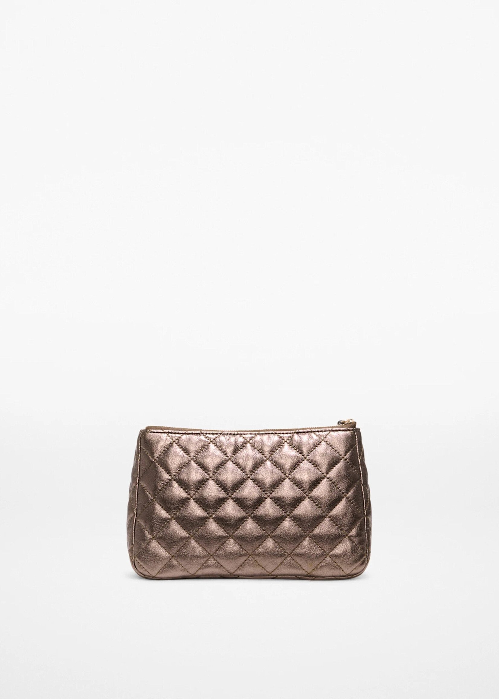 MZ Wallace Medium Luna Cosmetic Espresso Metallic Leather