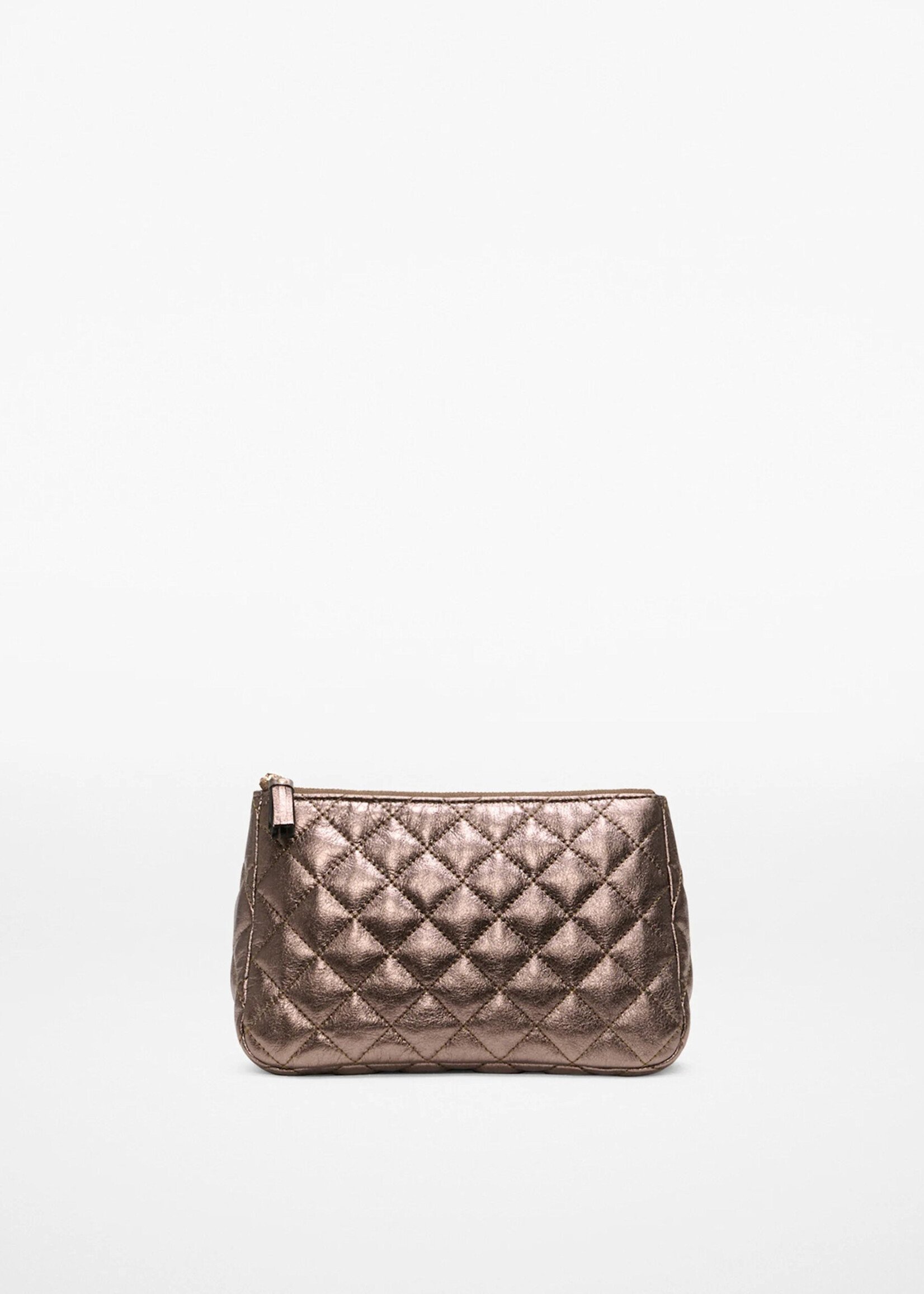 MZ Wallace Medium Luna Cosmetic Espresso Metallic Leather