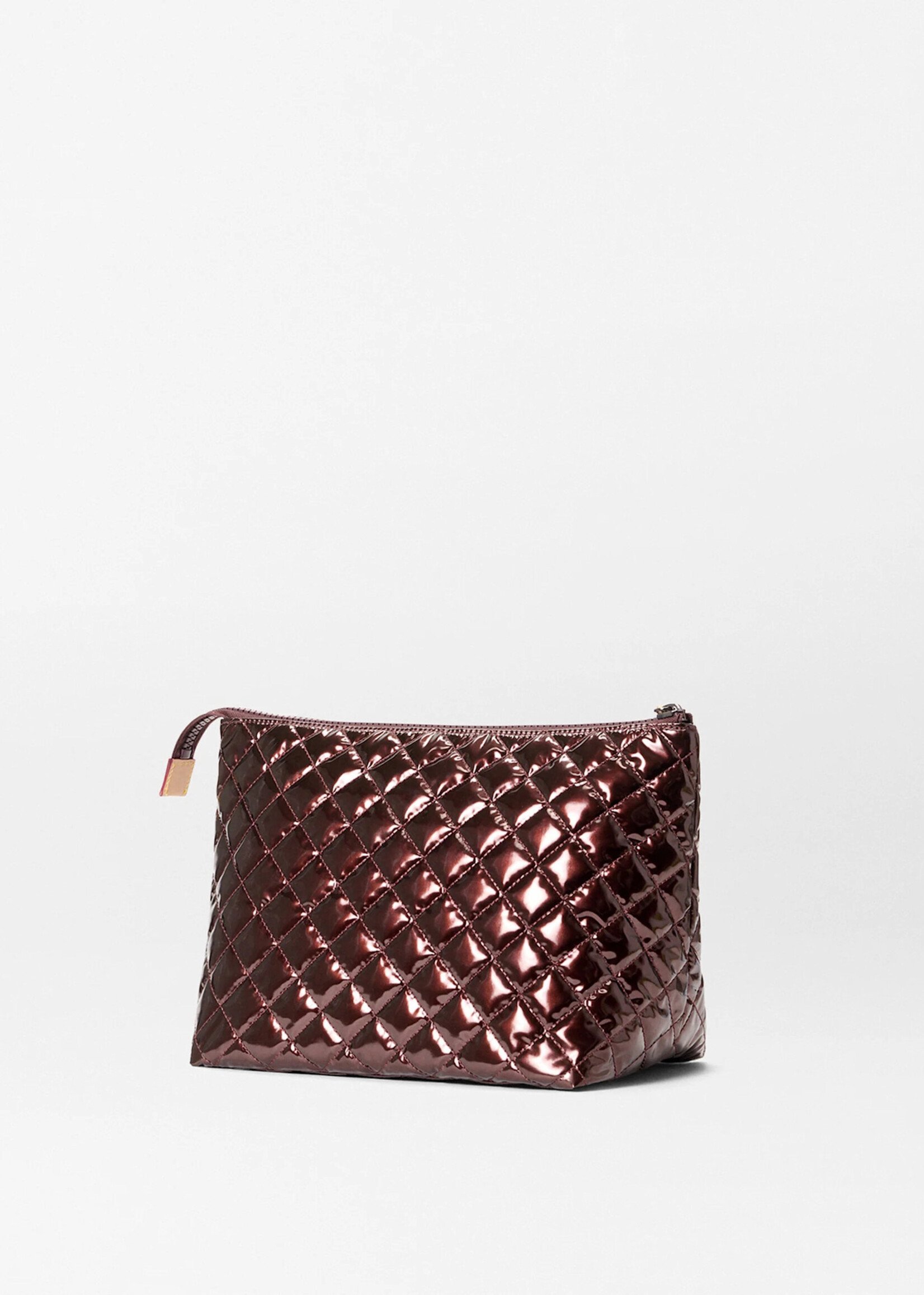 MZ Wallace Large Zoey II Cosmetic Bordeaux Lacquer