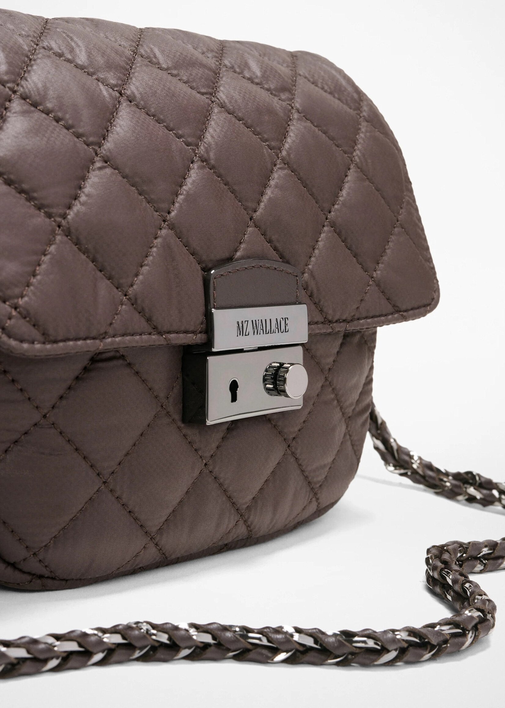 MZ Wallace Small Crosby Lock Crossbody Espresso