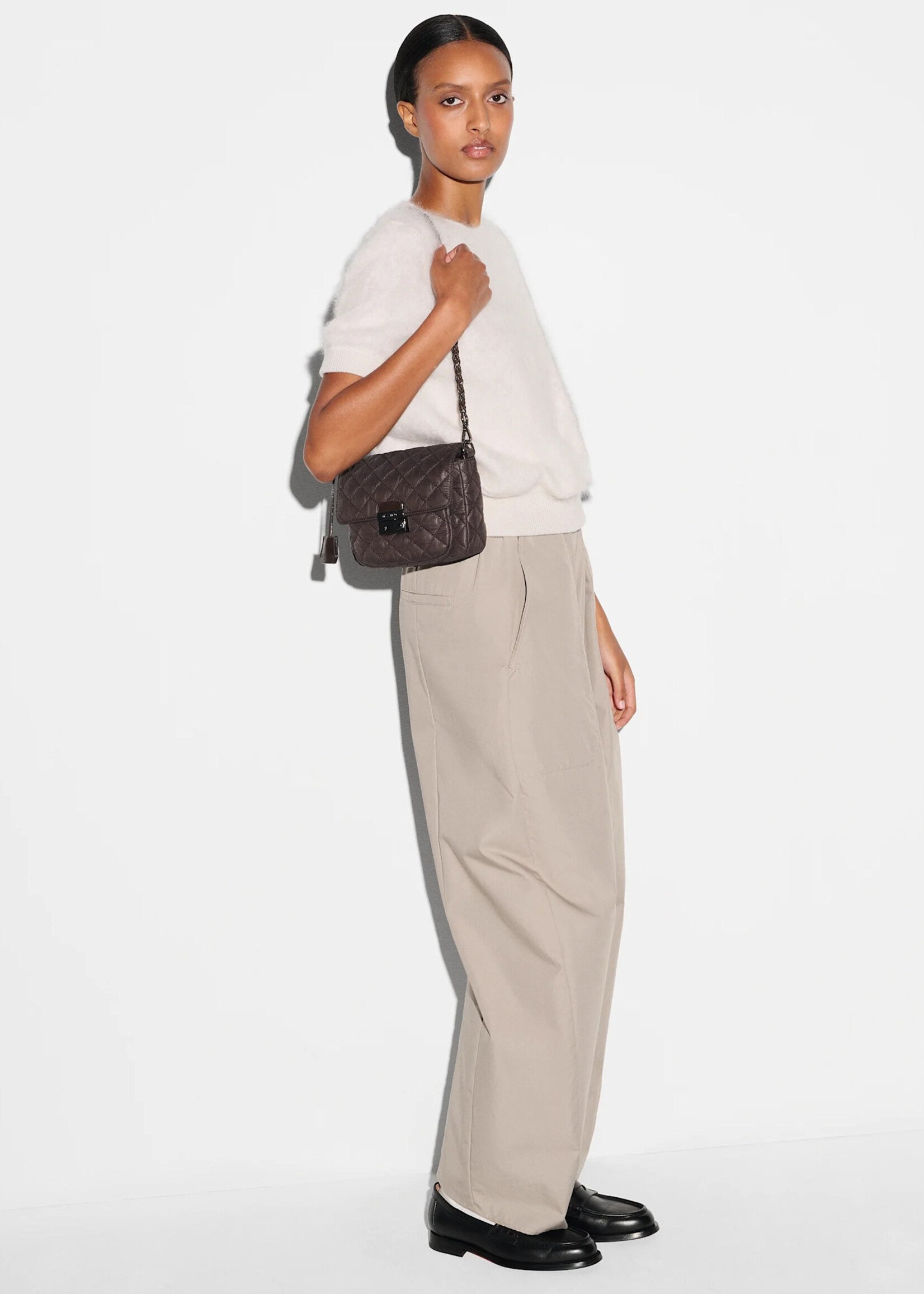 MZ Wallace Small Crosby Lock Crossbody Espresso