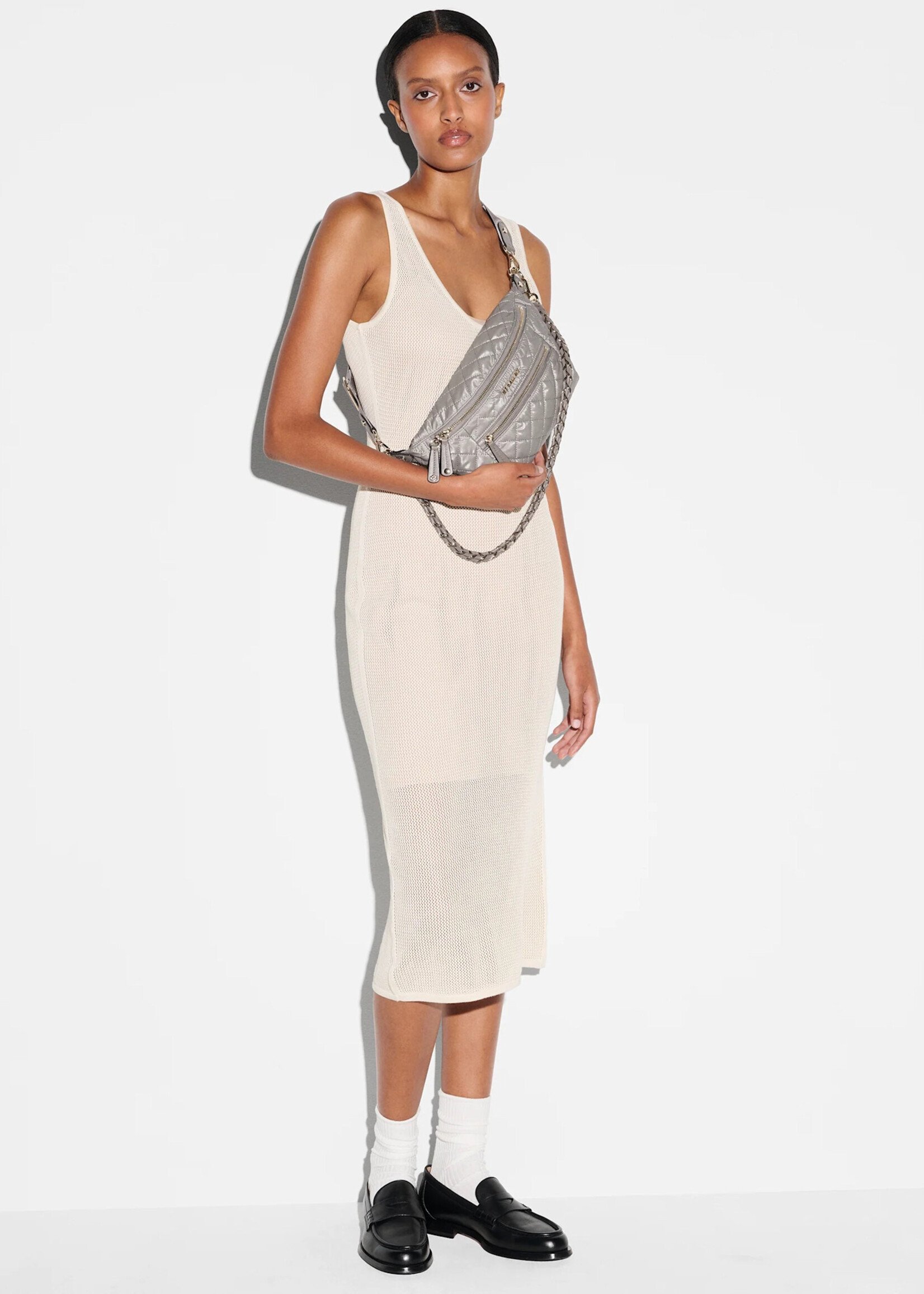 MZ Wallace Small Crosby Sling Sable Pearl Metallic