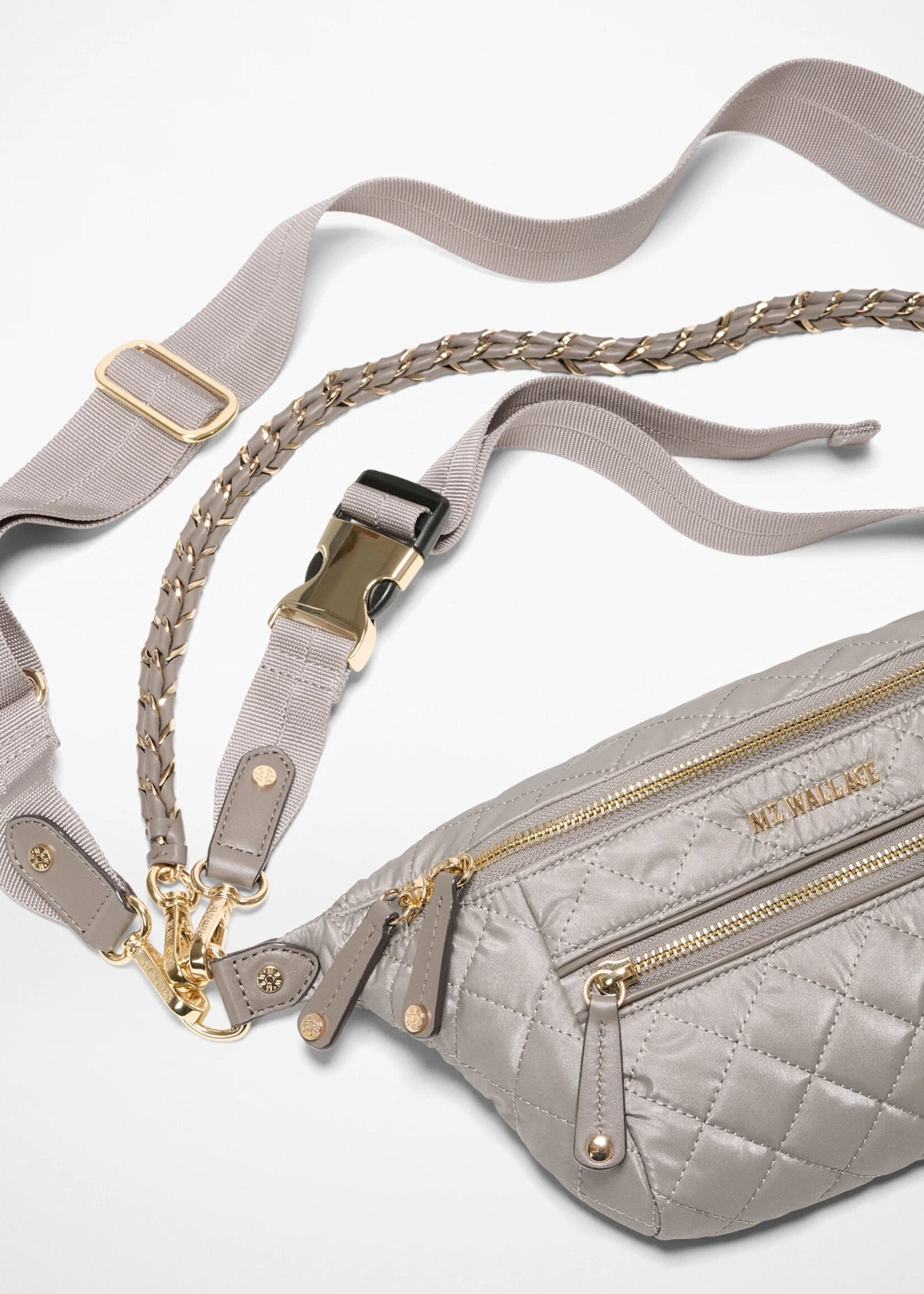 MZ Wallace Small Crosby Sling Sable Pearl Metallic