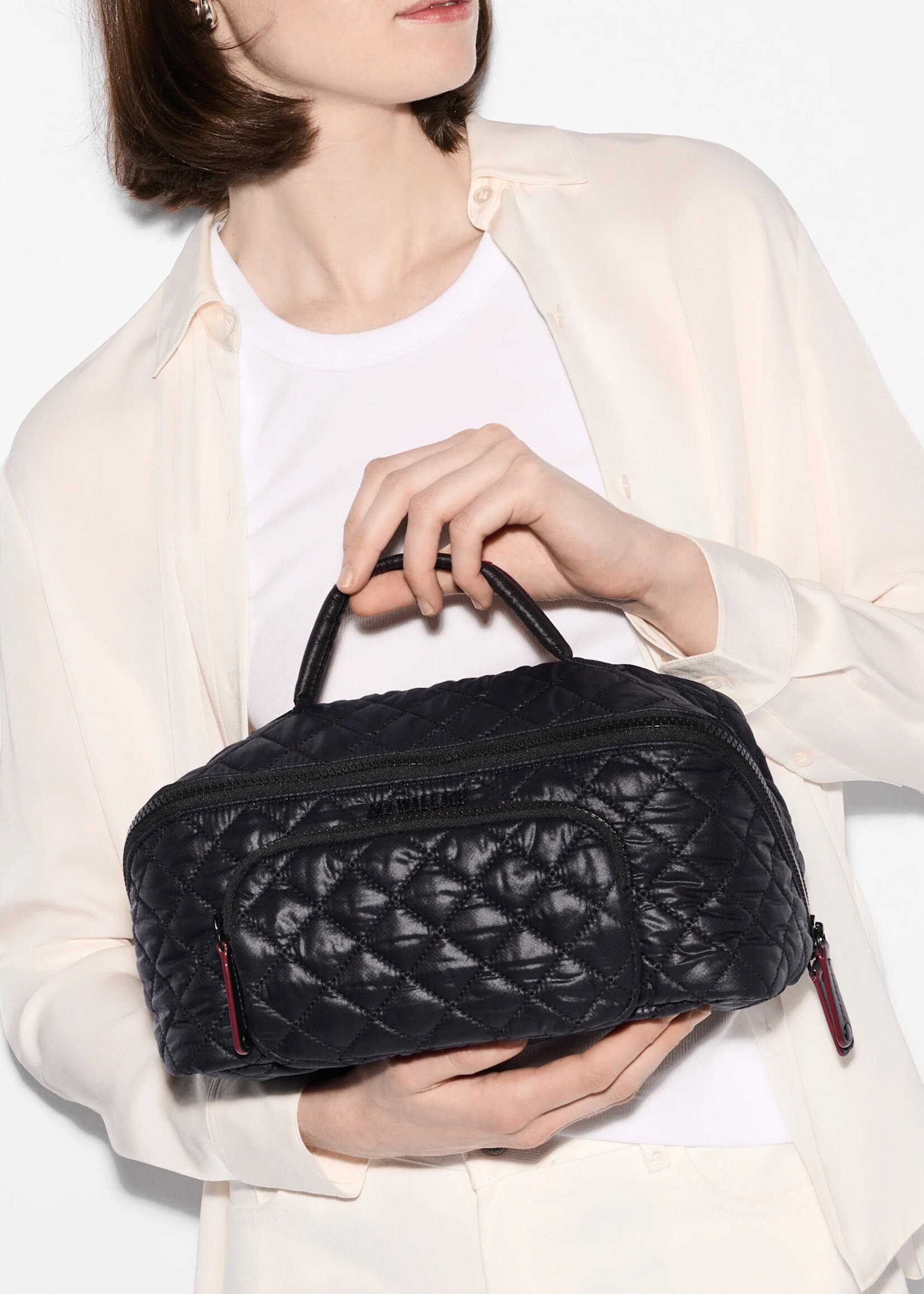 MZ Wallace Large Accordion Cosmetic Black