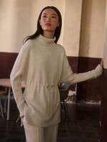 Varley Ethel Cinch Waist Sweat Ivory Marl