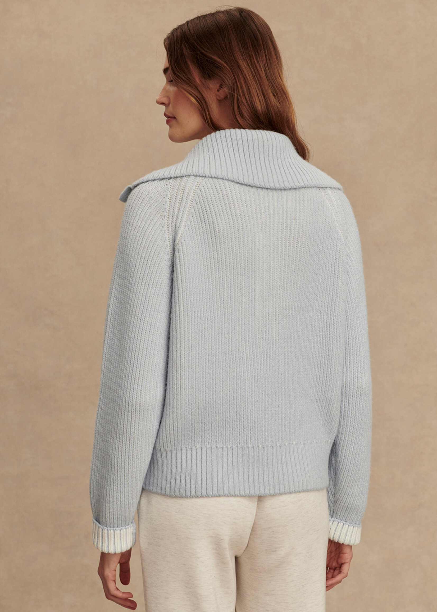 Varley Filey Plated Sweater Mist Blue