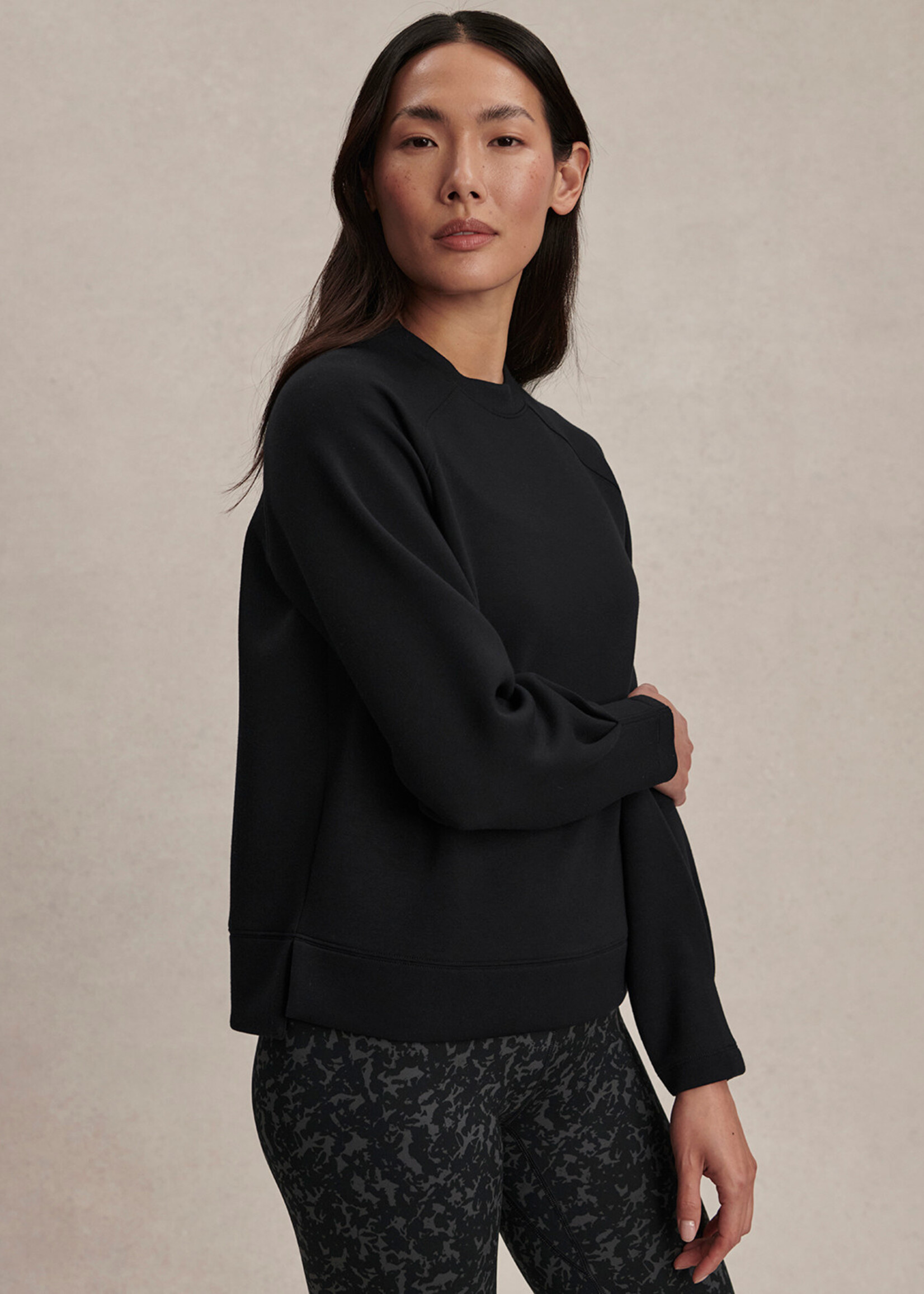 Varley Zosia Crew Neck Midlayer Black