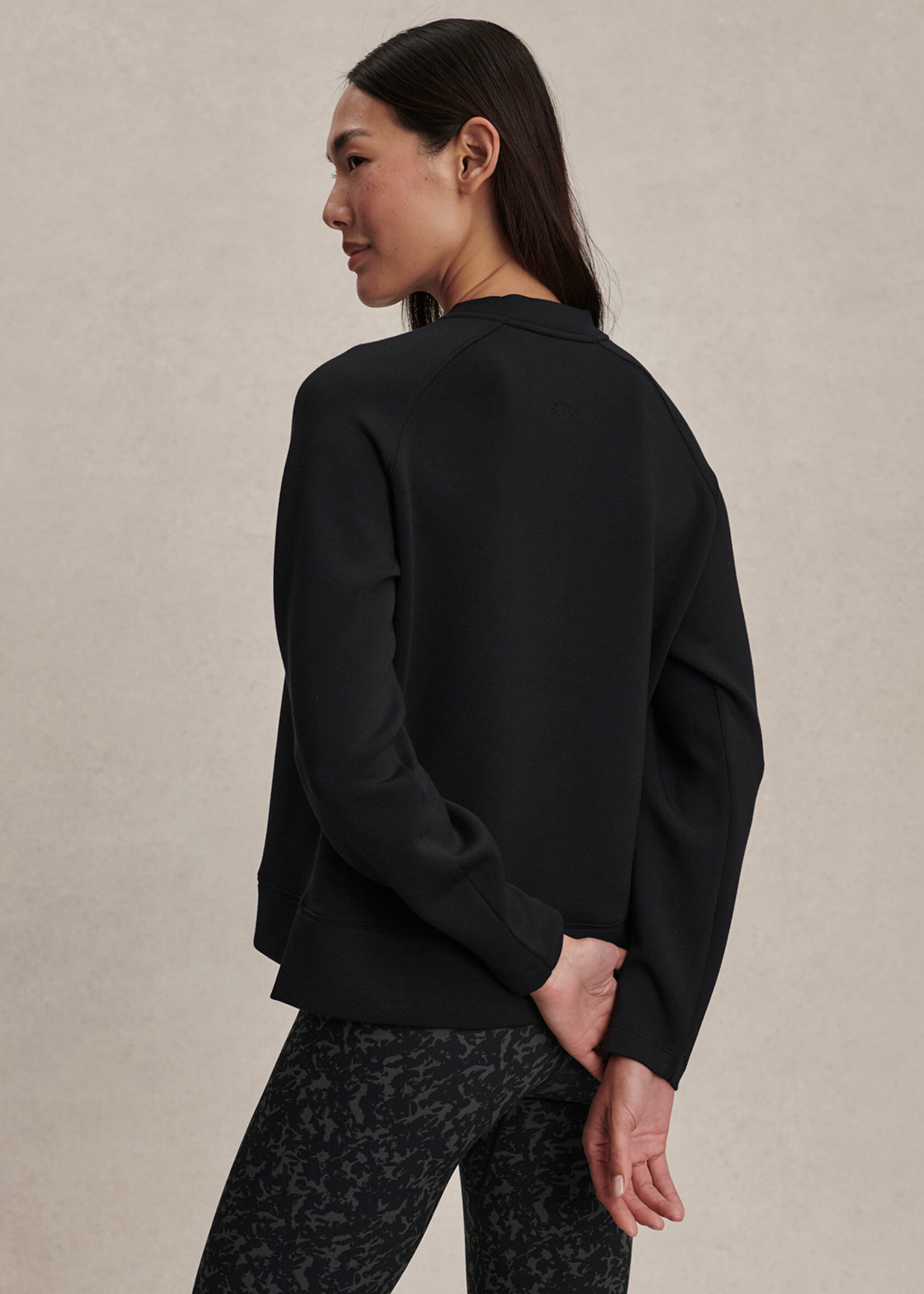Varley Zosia Crew Neck Midlayer Black