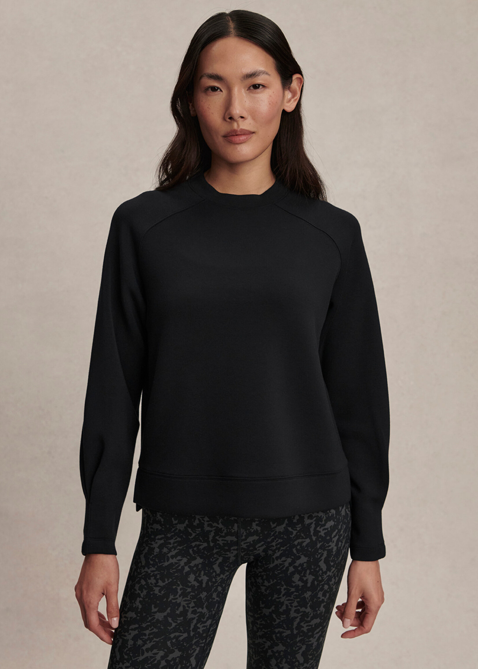 Varley Zosia Crew Neck Midlayer Black