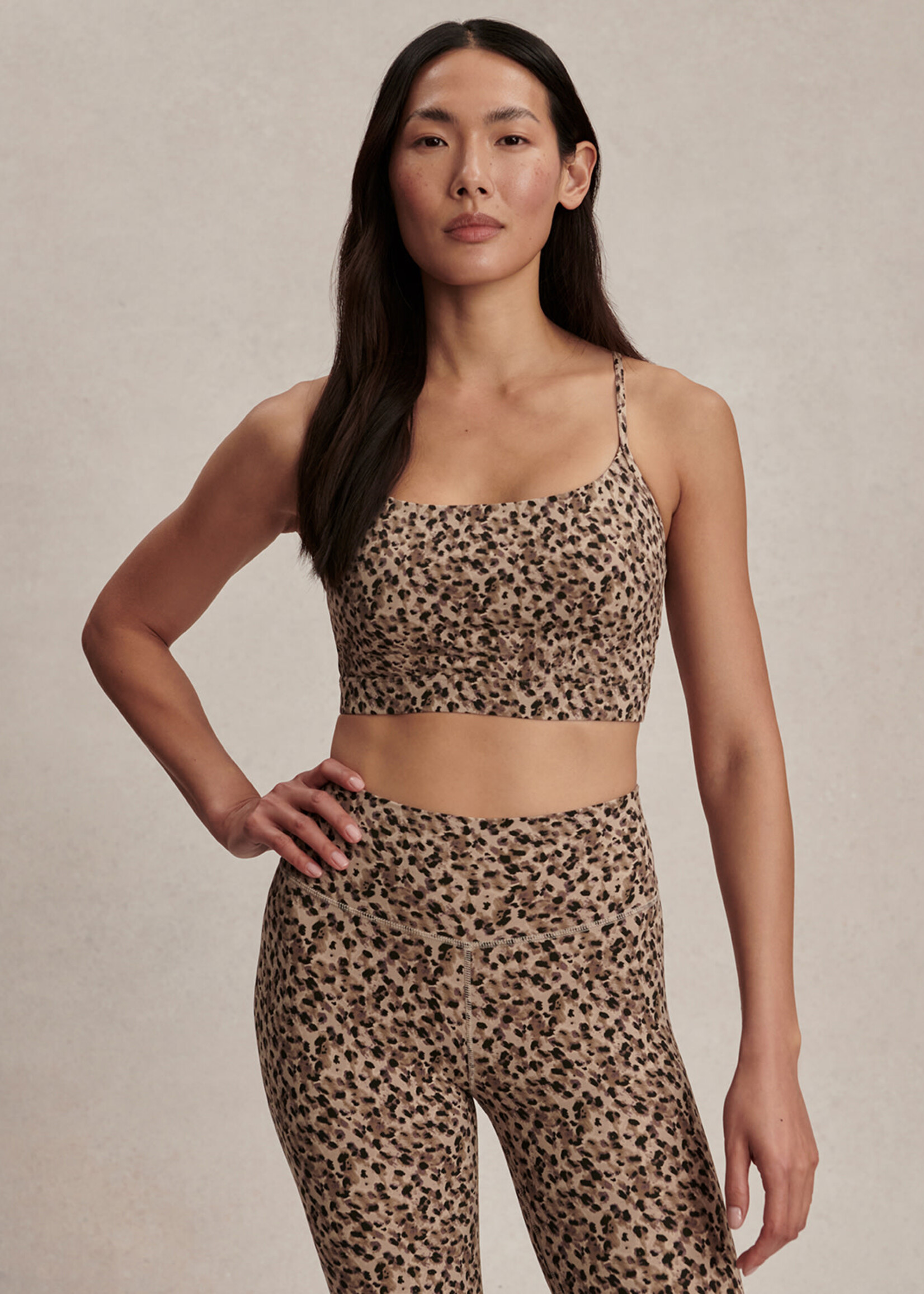 Varley FreeSoft Harley Bralette Coffee Quartz Cheetah