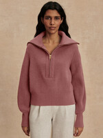 Varley Maura Half Zip Knit Wistful Mauve