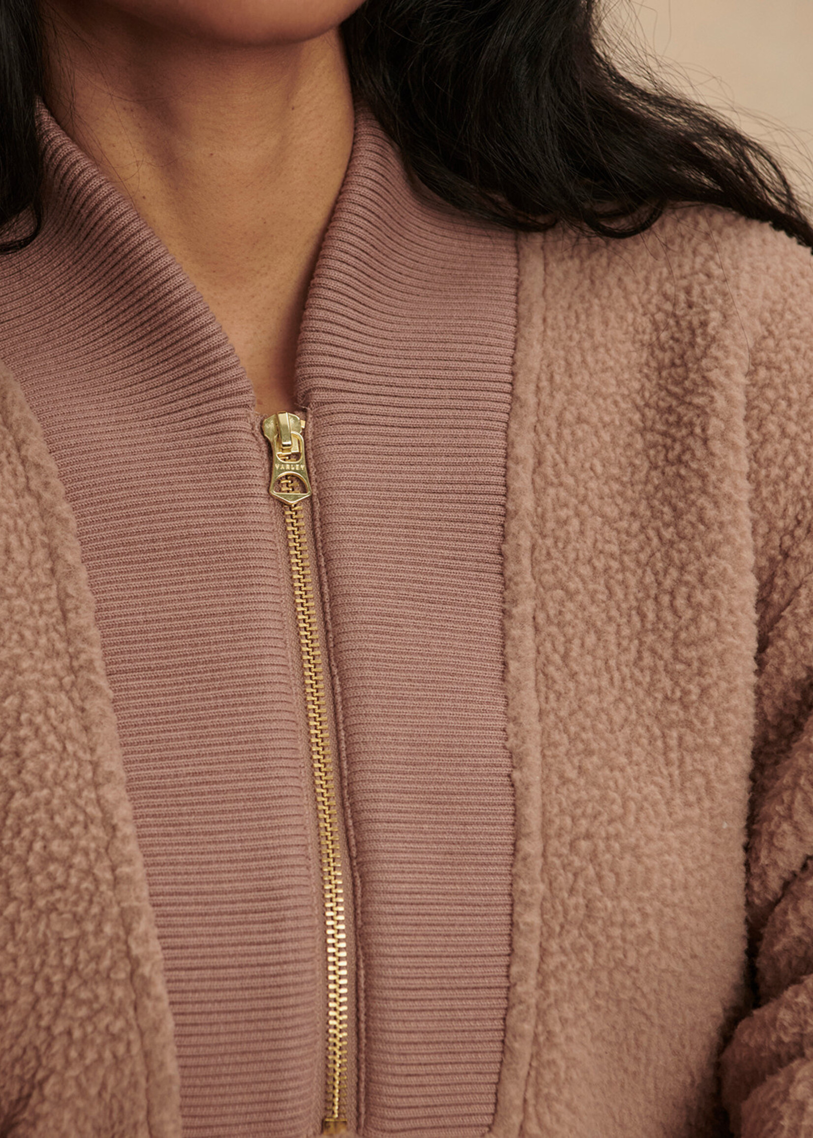 Varley Mumford Half Zip Fleece Ginger Snap