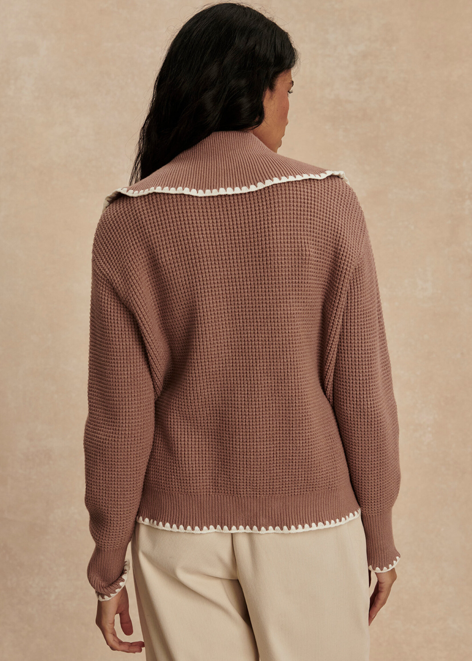 Varley Sibley Soft Knit Jacket Ginger Snap