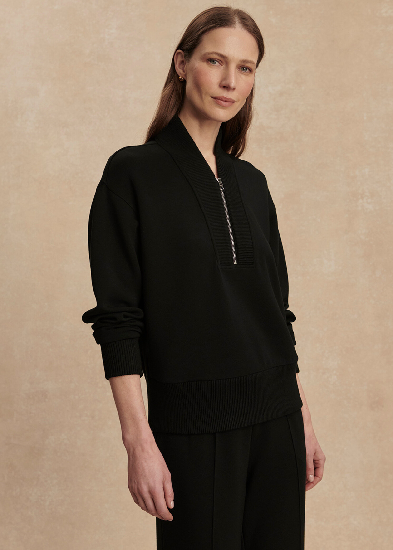 Varley Sally Half Zip Black