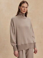 Varley Barker High Neck Sweat Taupe Marl