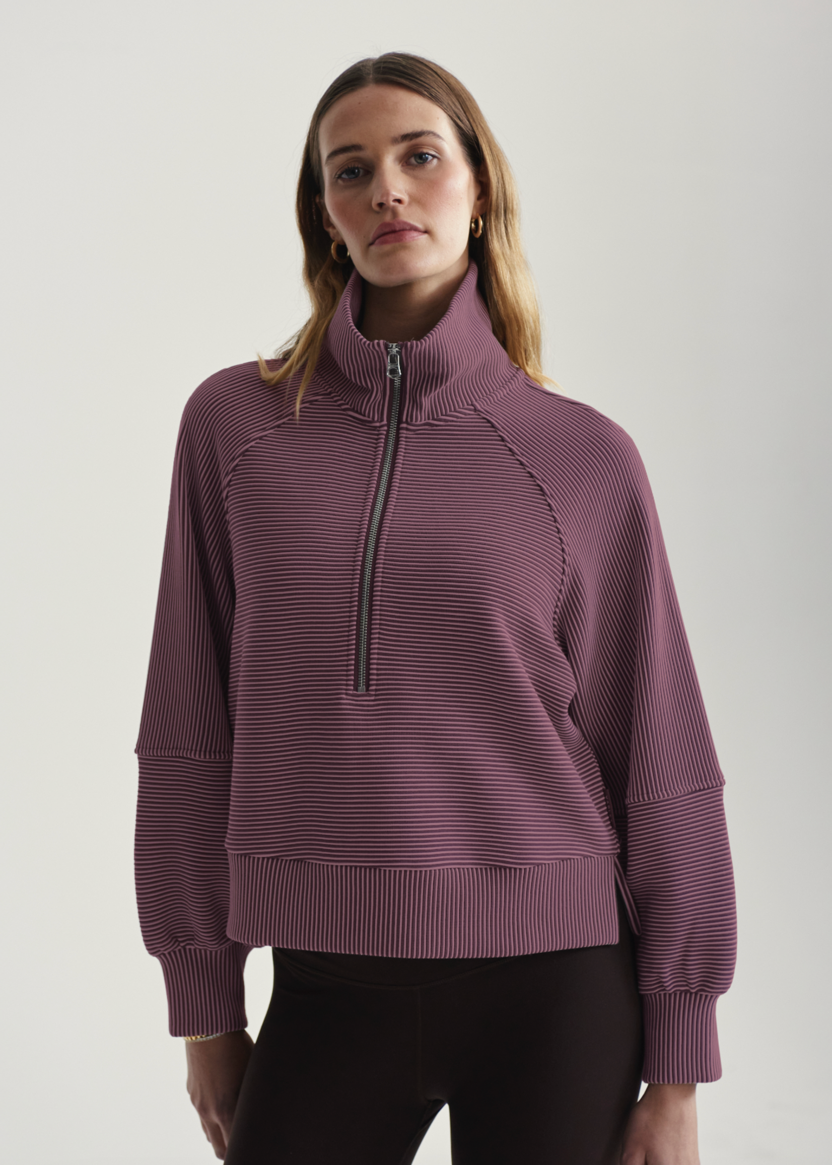 Varley Milano Half Sweat Sassafrass