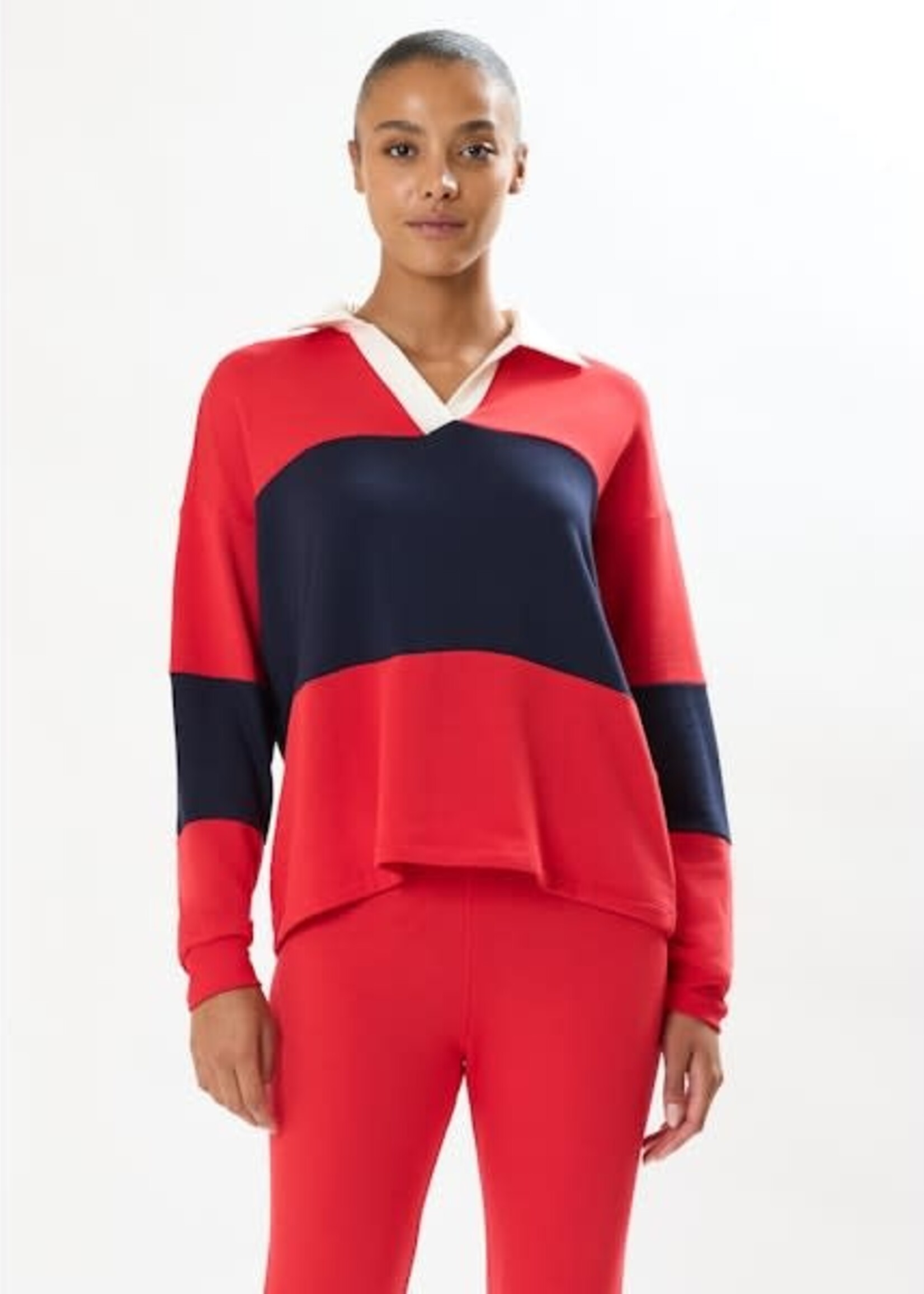 Splits59 Katie Fleece Rugby Pirate Red/Indigo