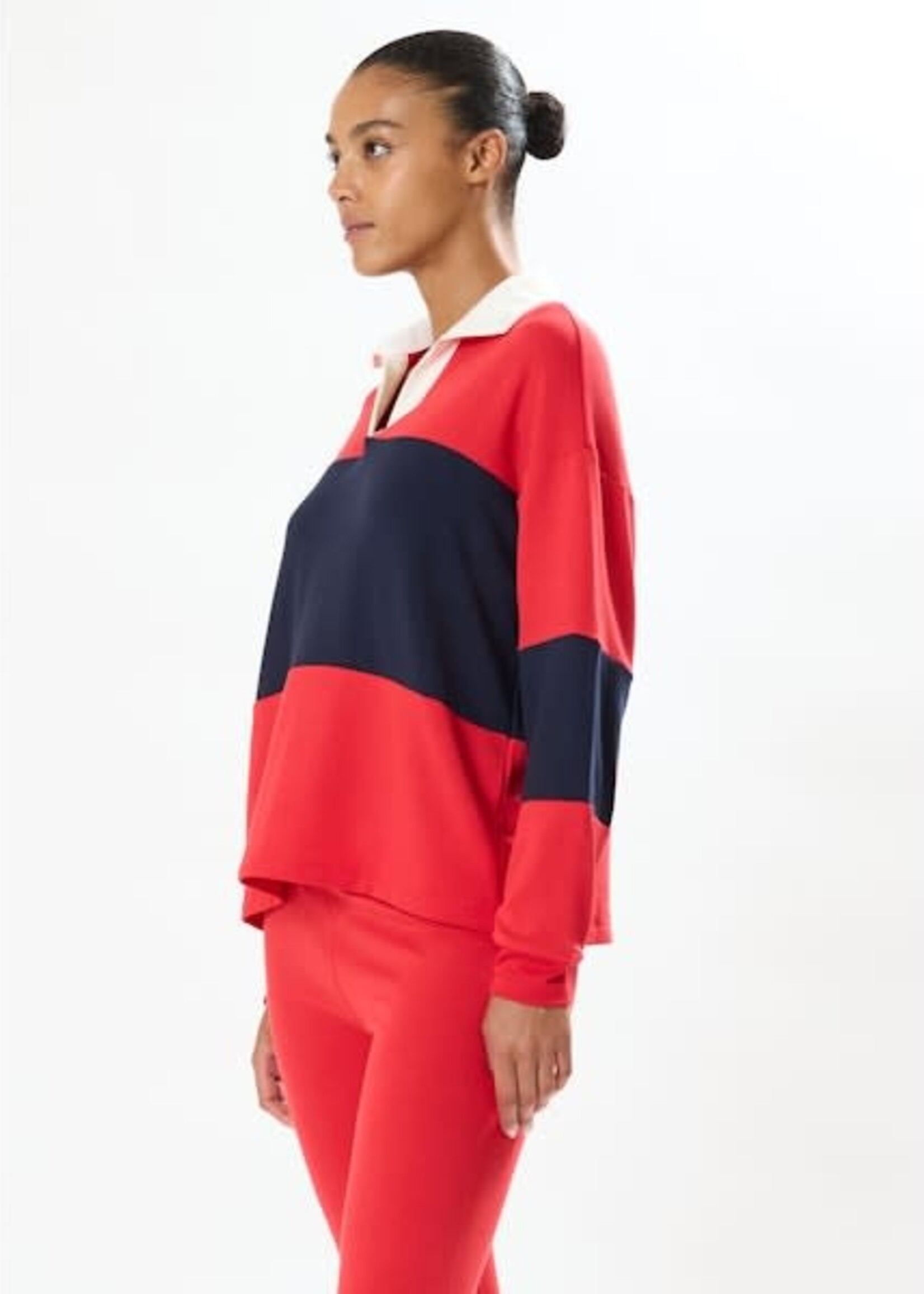 Splits59 Katie Fleece Rugby Pirate Red/Indigo