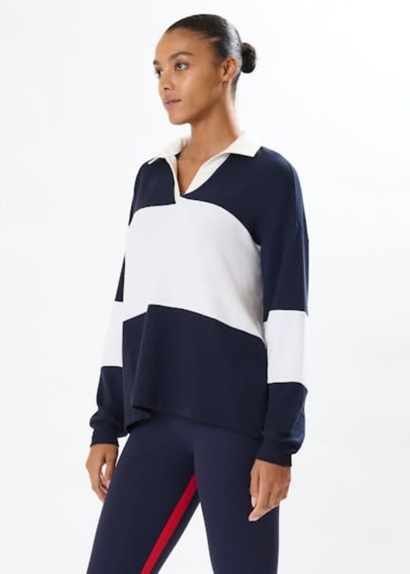 Splits59 Katie Fleece Rugby Indigo/White