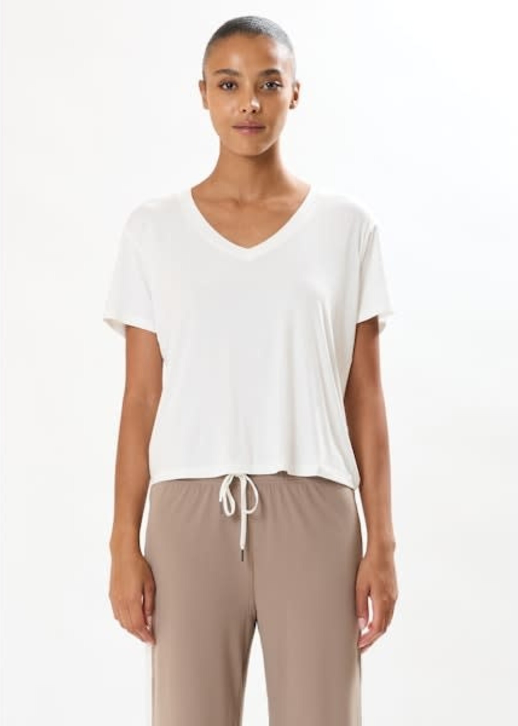 Splits59 Georgia V-Neck Jersey Tee White