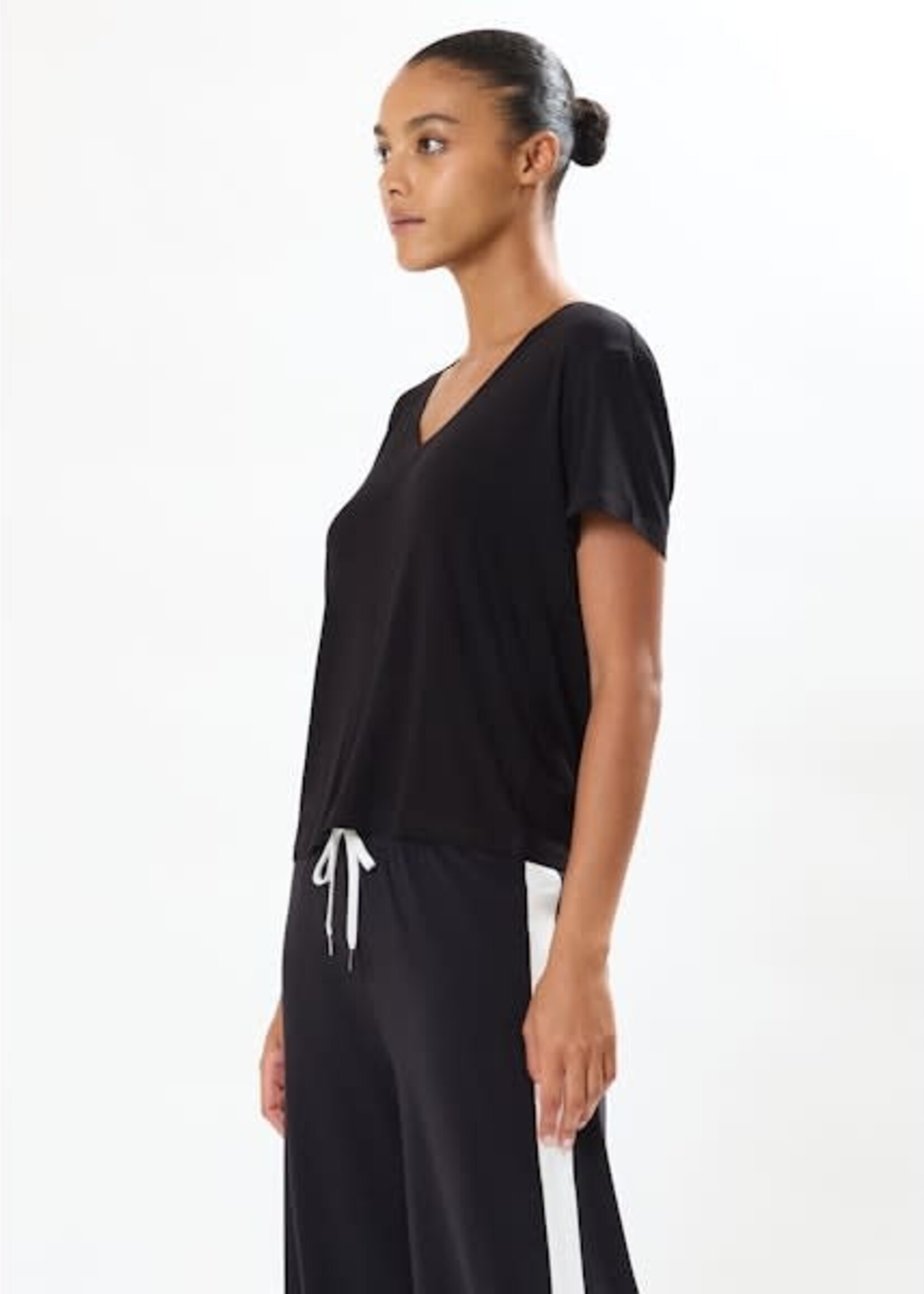 Splits59 Georgia V-Neck Jersey Tee Black
