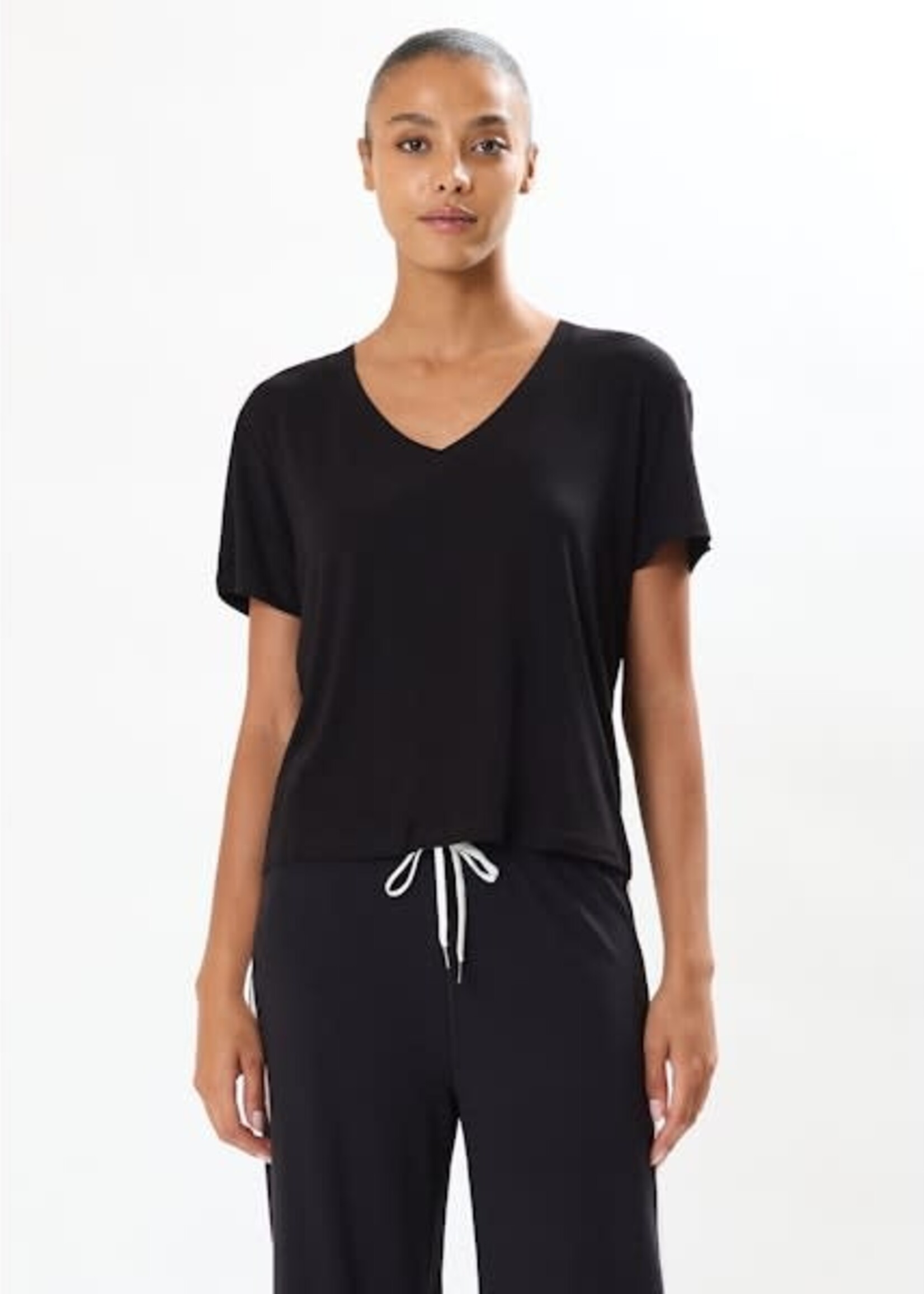 Splits59 Georgia V-Neck Jersey Tee Black