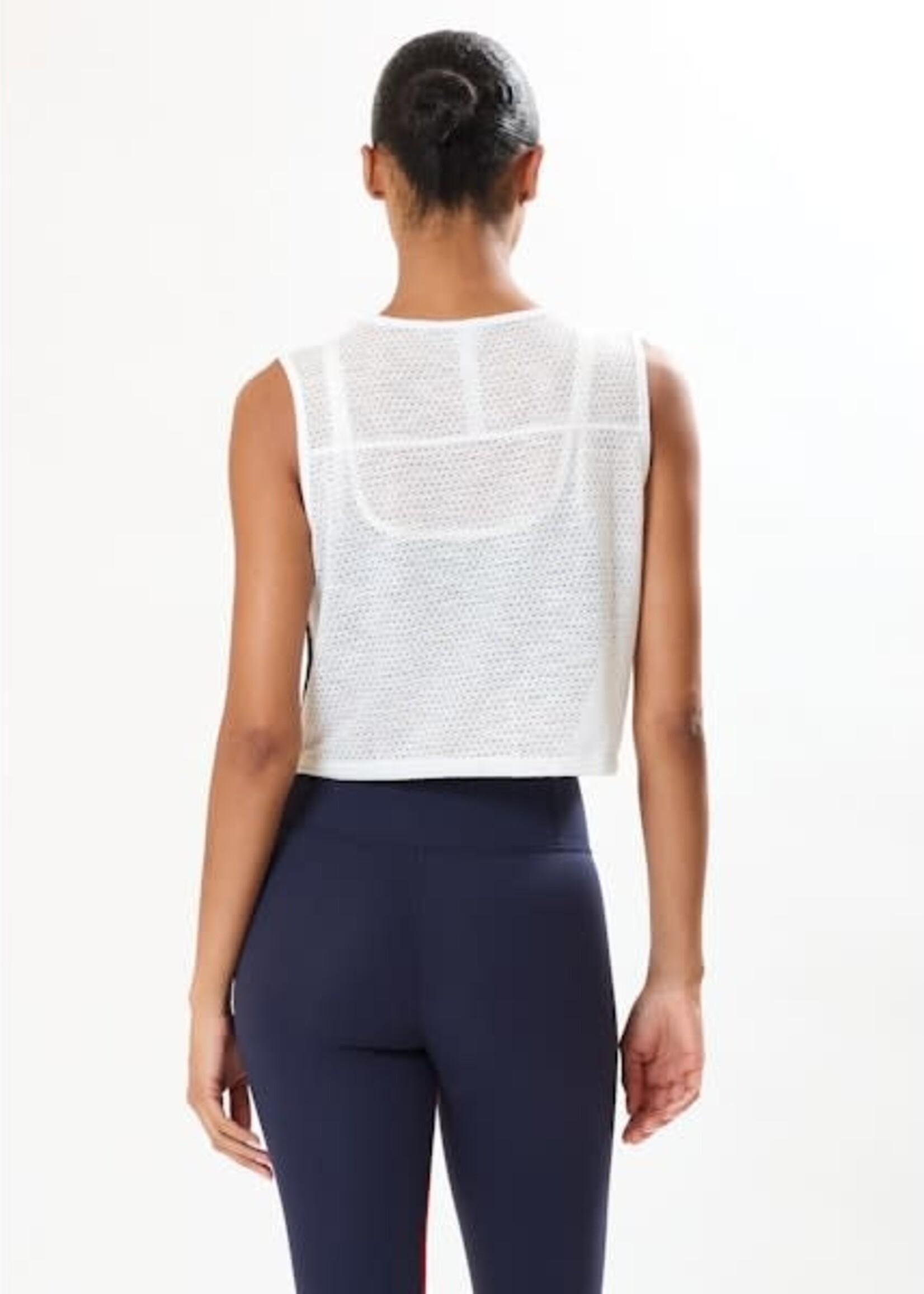 Splits59 Logan Mesh Tank White/Indigo