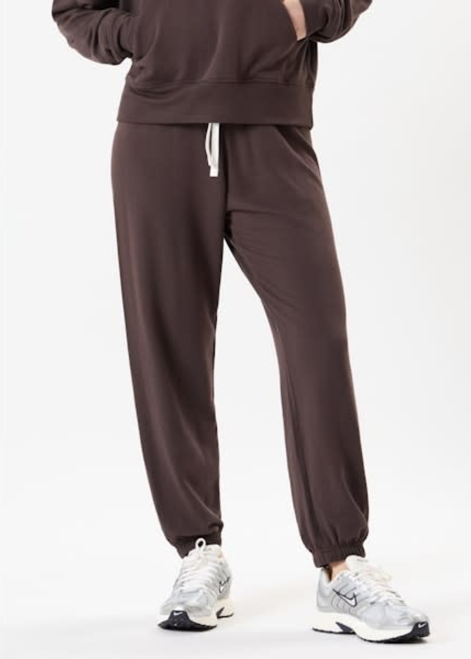 Splits59 Andie Oversized Fleece Sweatpant Dark Chocolate