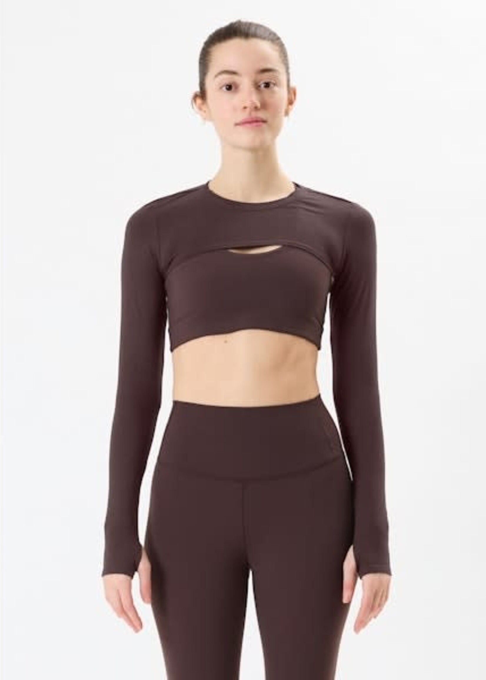 Splits59 Amelia Airweight Lite Shrug Dark Chocolate