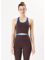 Splits59 Amber Airweight Bralette Dark Chocolate/Blue