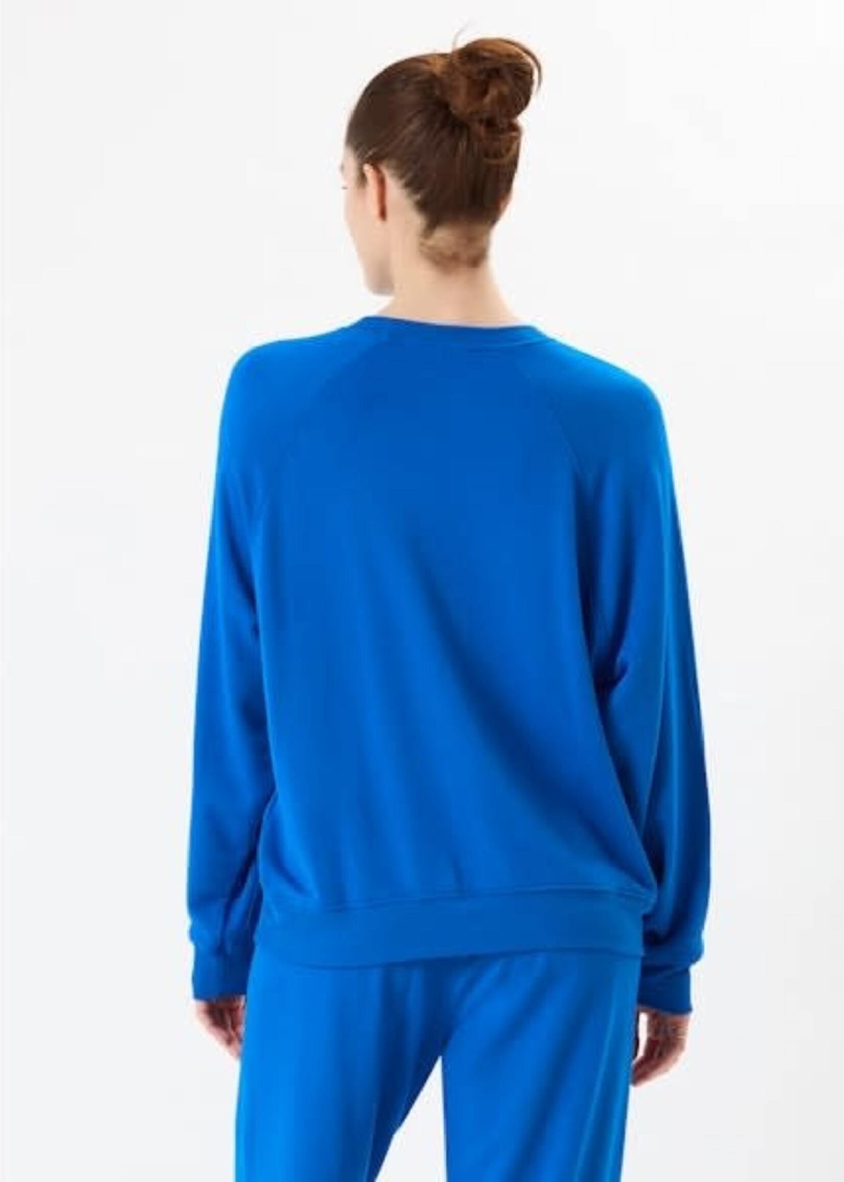 Splits59 Andie Oversized Fleece Sweatshirt Classic Blue