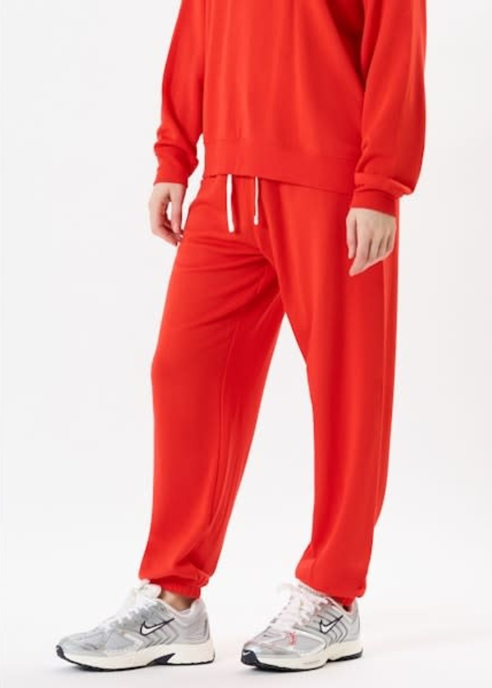 Splits59 Andie Oversized Fleece Sweatpant Lotus Red