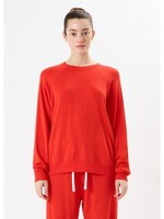 Splits59 Andie Oversized Fleece Sweatshirt Lotus Red