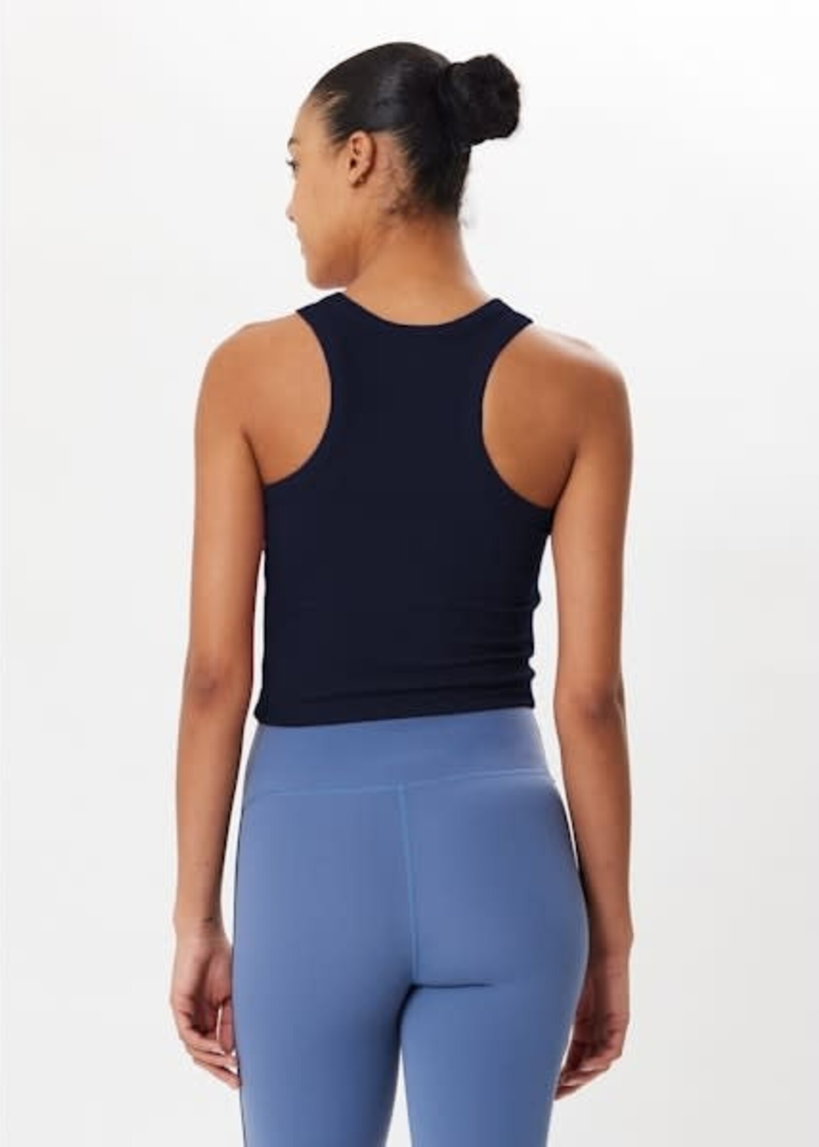 Splits59 Kiki Rib Crop Tank Indigo