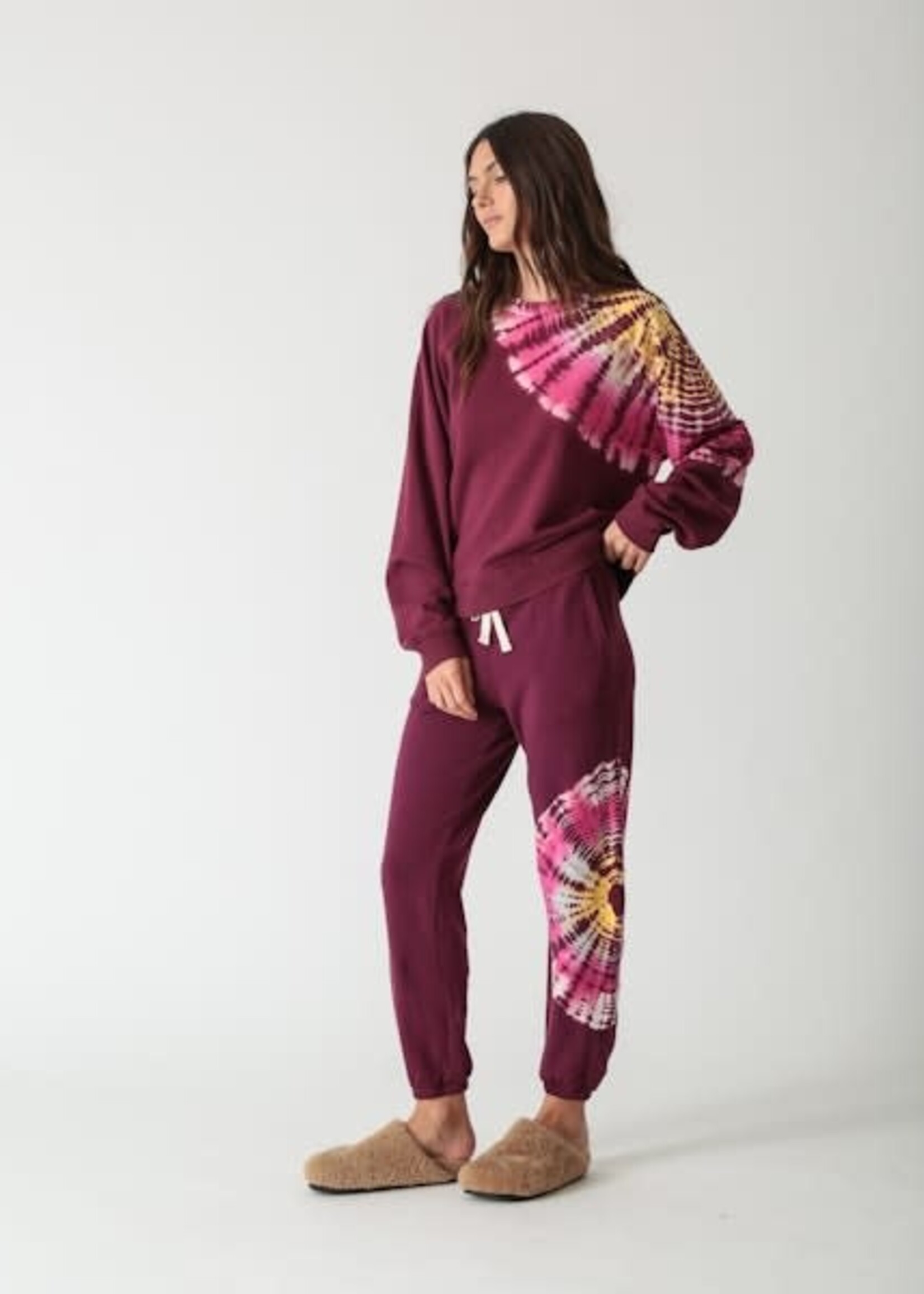 Electric & Rose Ronan Sweatshirt Burgundy Spiral