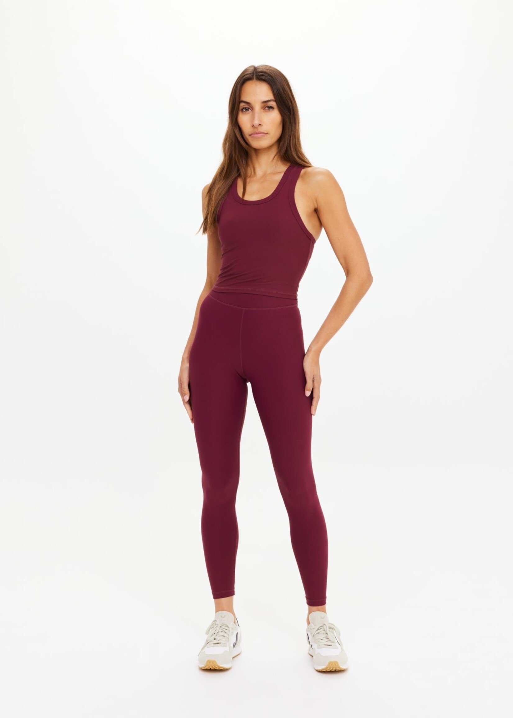 The Upside Peached Sophie Crop Top Bordeaux