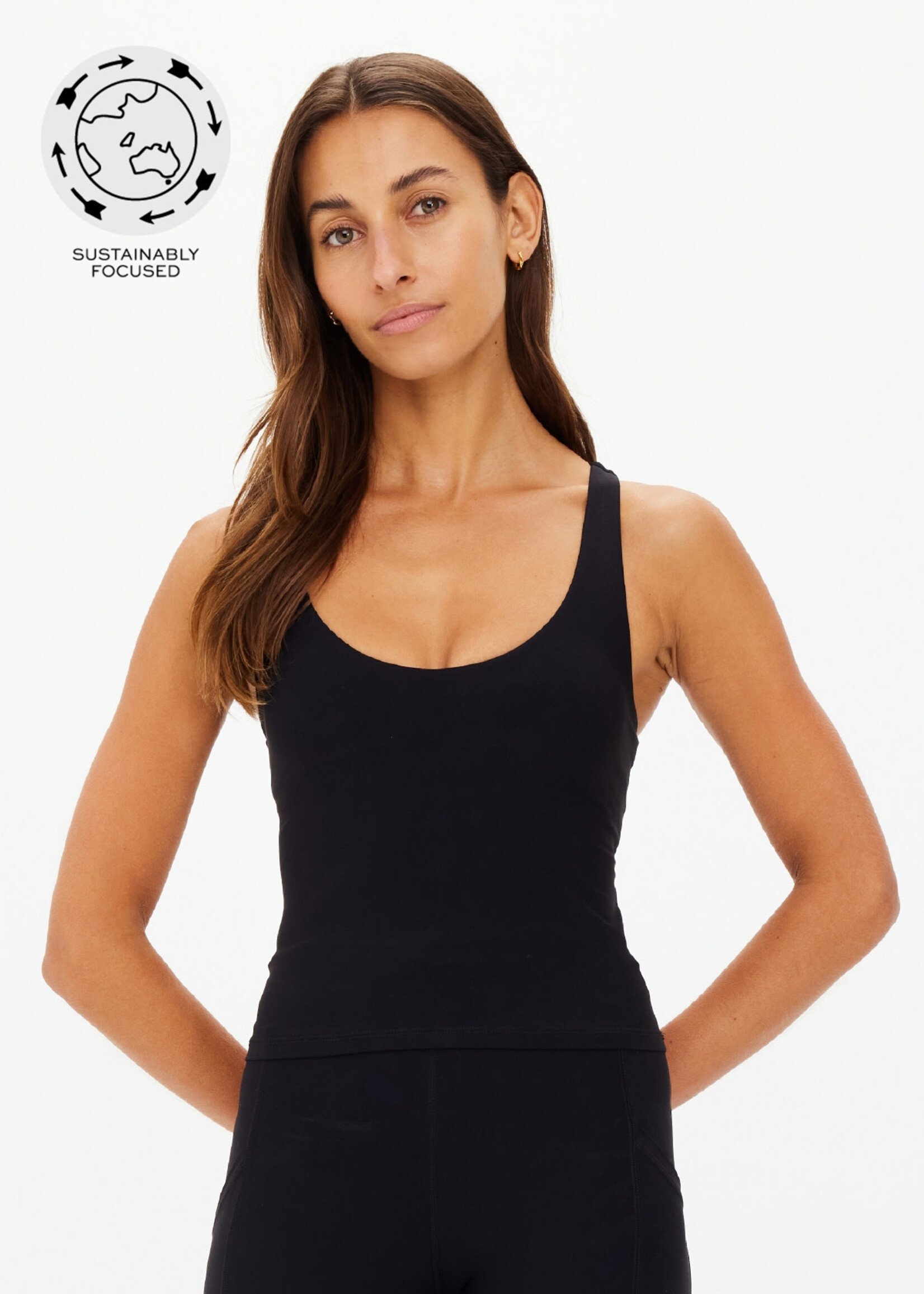 The Upside Peached Laurie Tank Top Black