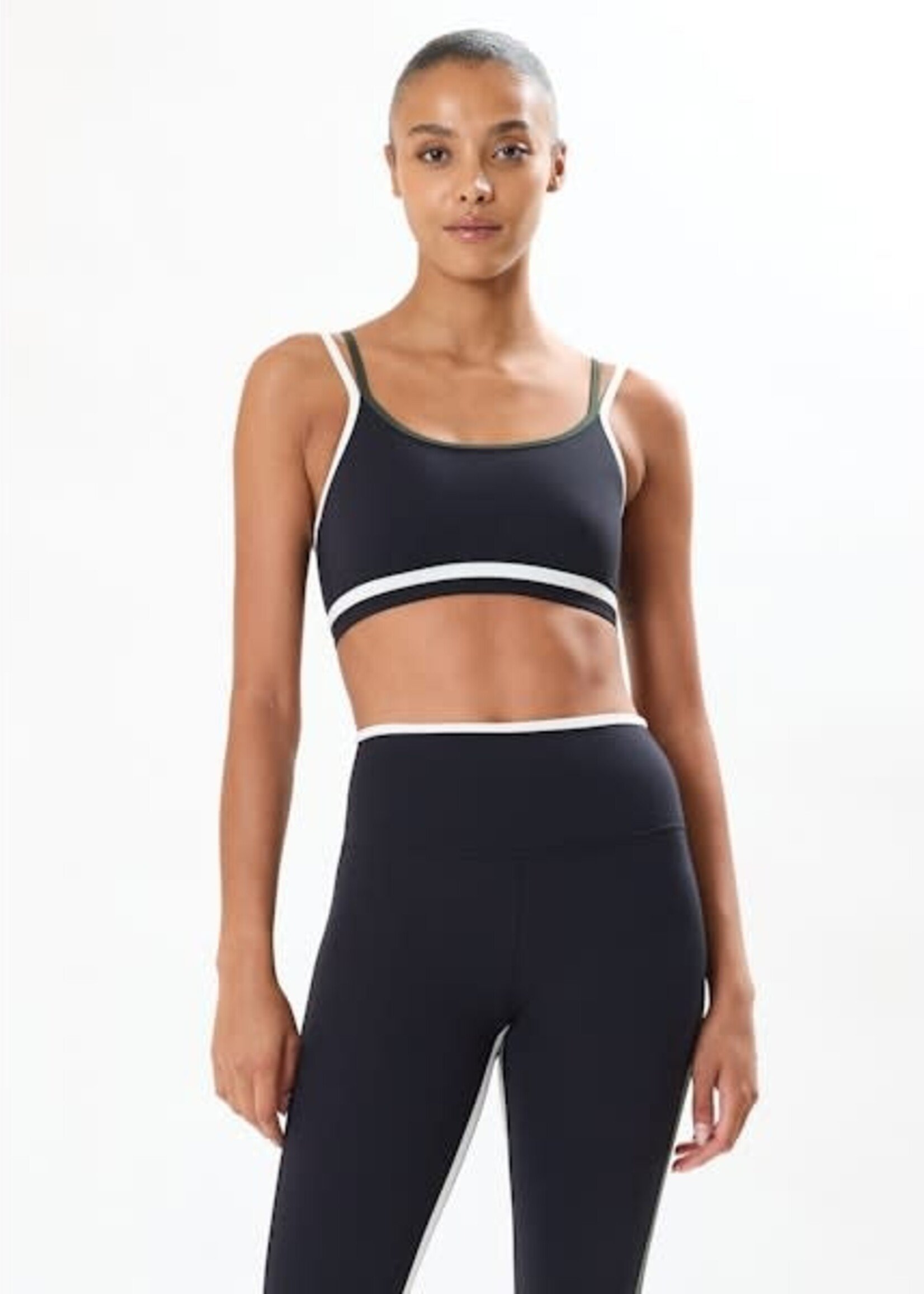 Splits59 Eva Rigor Double Strap Bra Black/Military