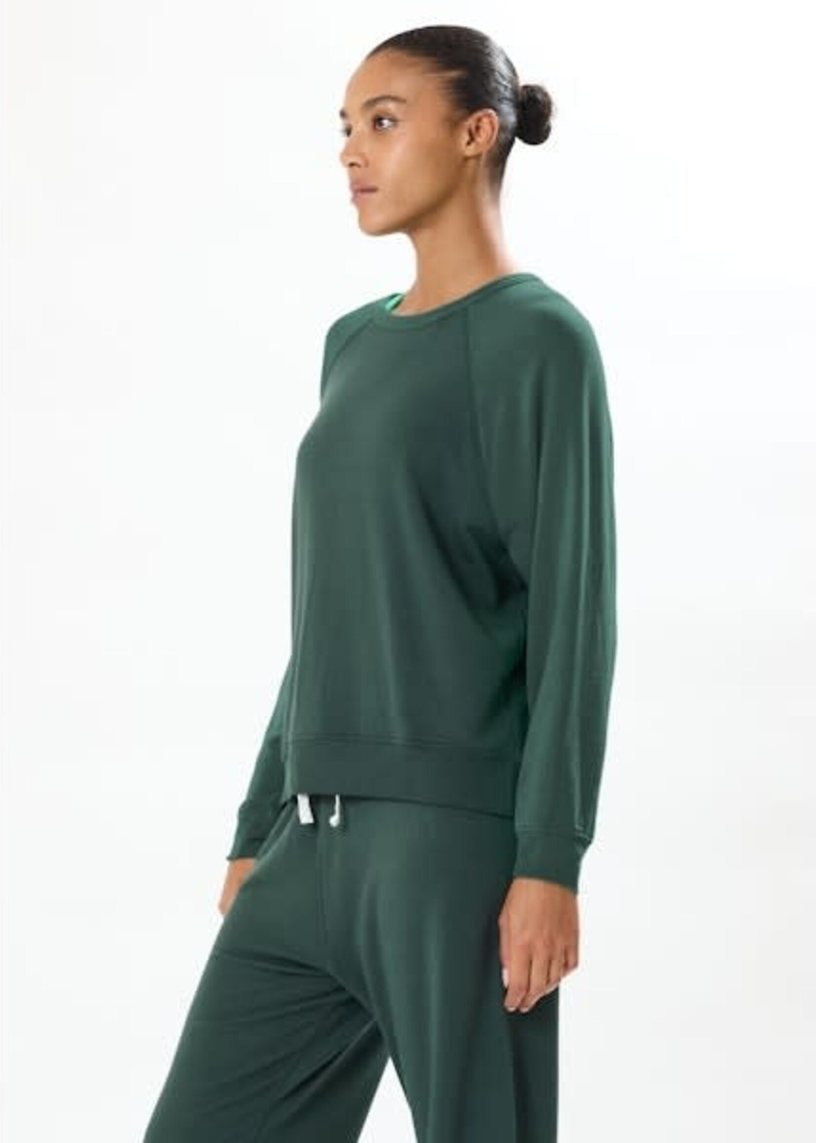 Splits59 Andie Oversized Fleece Sweatshirt Military