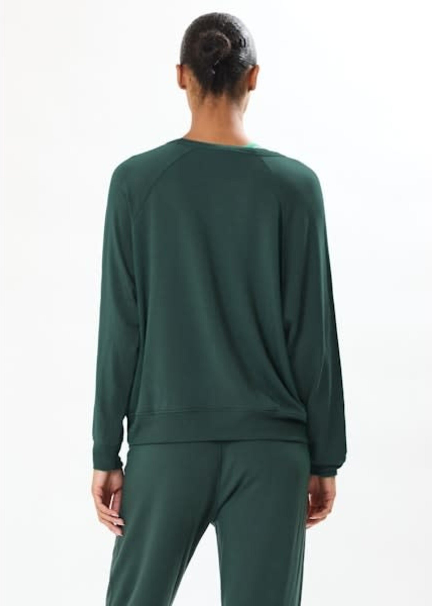 Splits59 Andie Oversized Fleece Sweatshirt Military