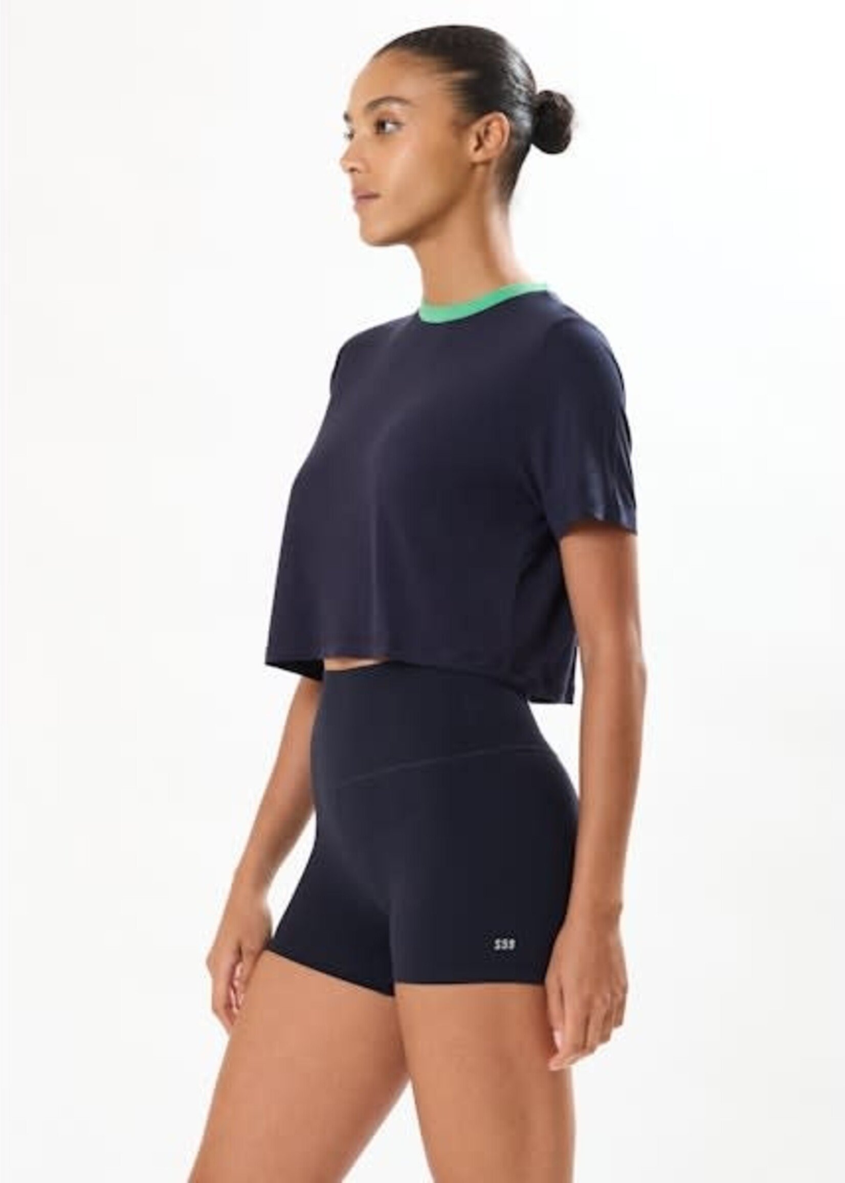 Splits59 Djuna Crop Ringer Indigo/Spearmint