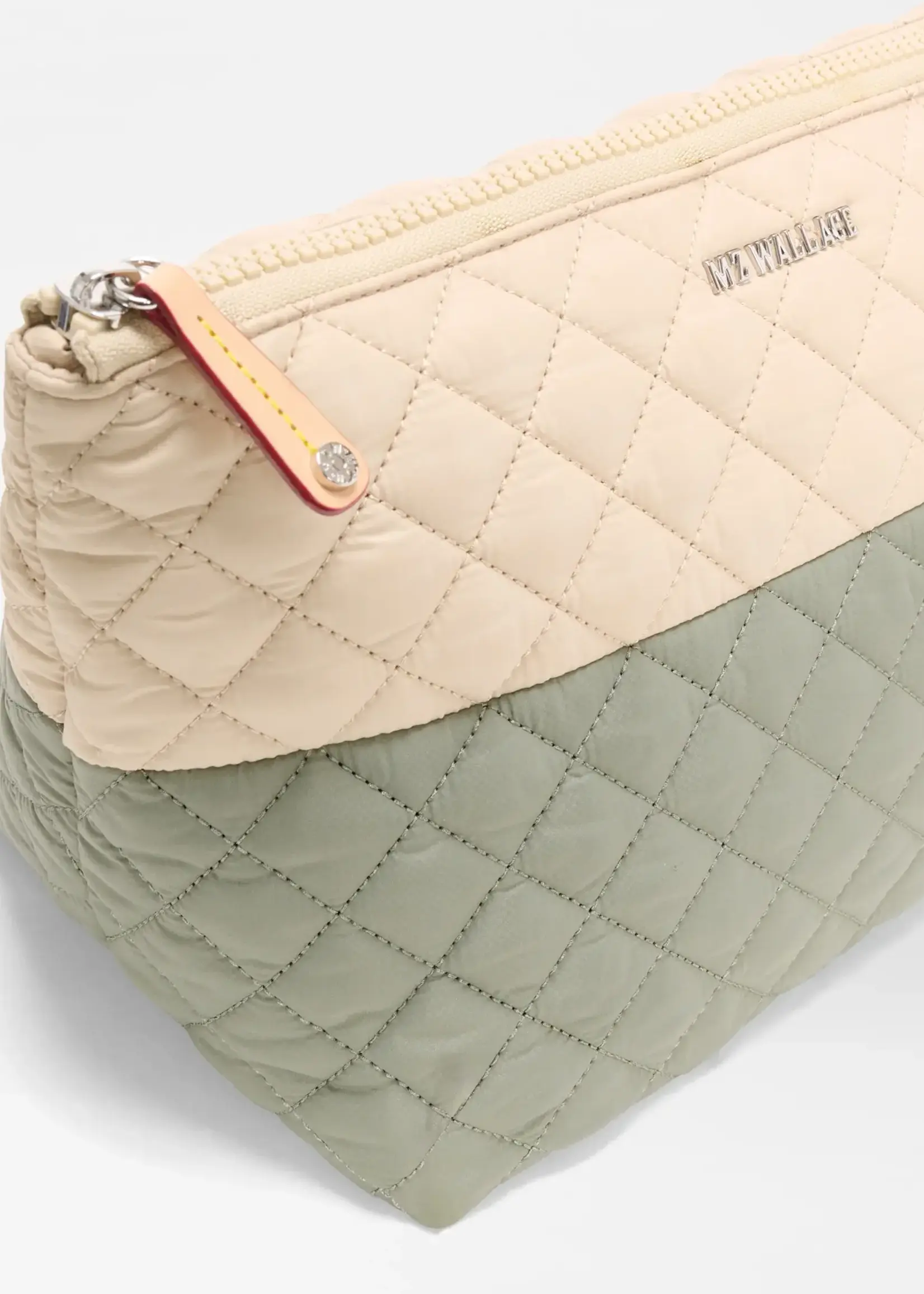 MZ Wallace Large Zoey Cosmetic Agave Green/Buff