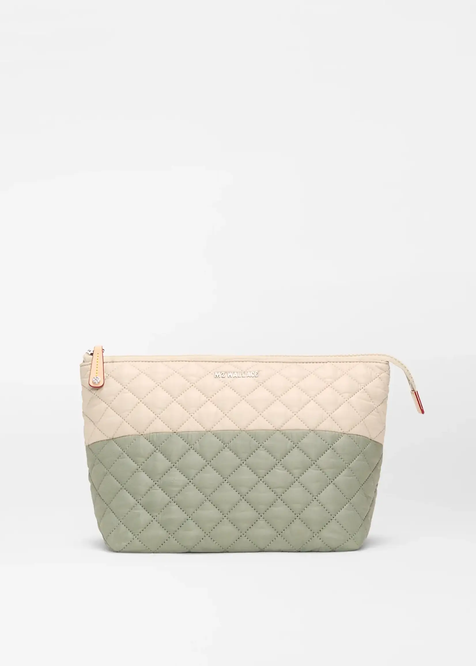 MZ Wallace Large Zoey Cosmetic Agave Green/Buff