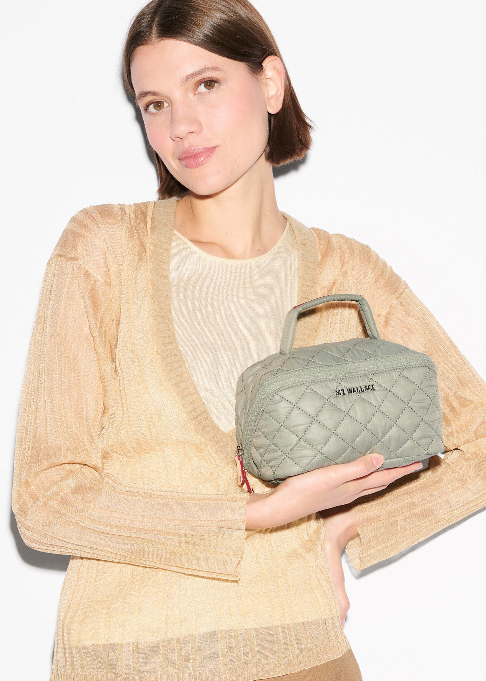 MZ Wallace Metro Accordion Cosmetic Agave Green