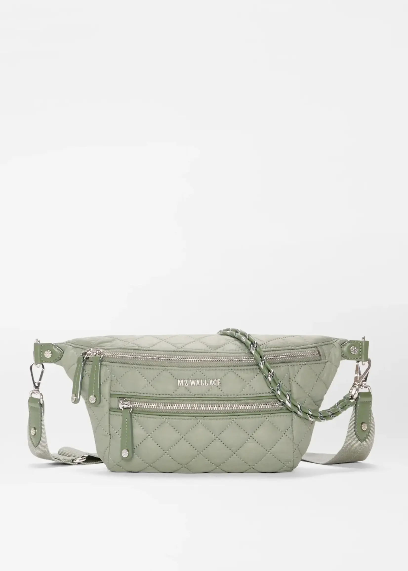MZ Wallace Small Crosby Crossbody Sling Agave Green