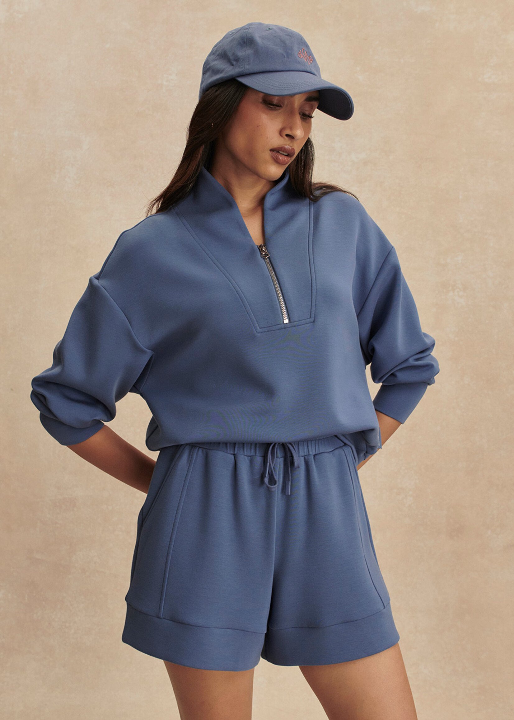 Varley Atrium High Rise Short 4.5 Bijou Blue