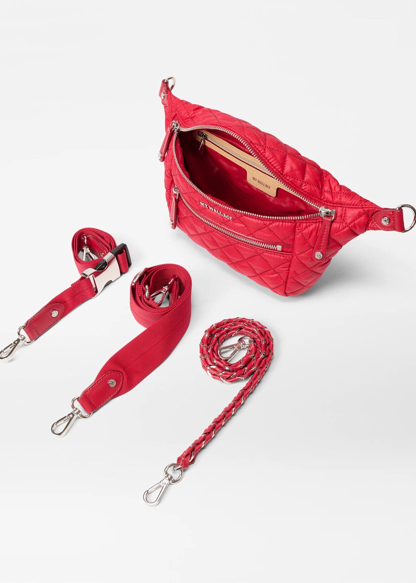 MZ Wallace Small Crosby Crossbody Sling Apple